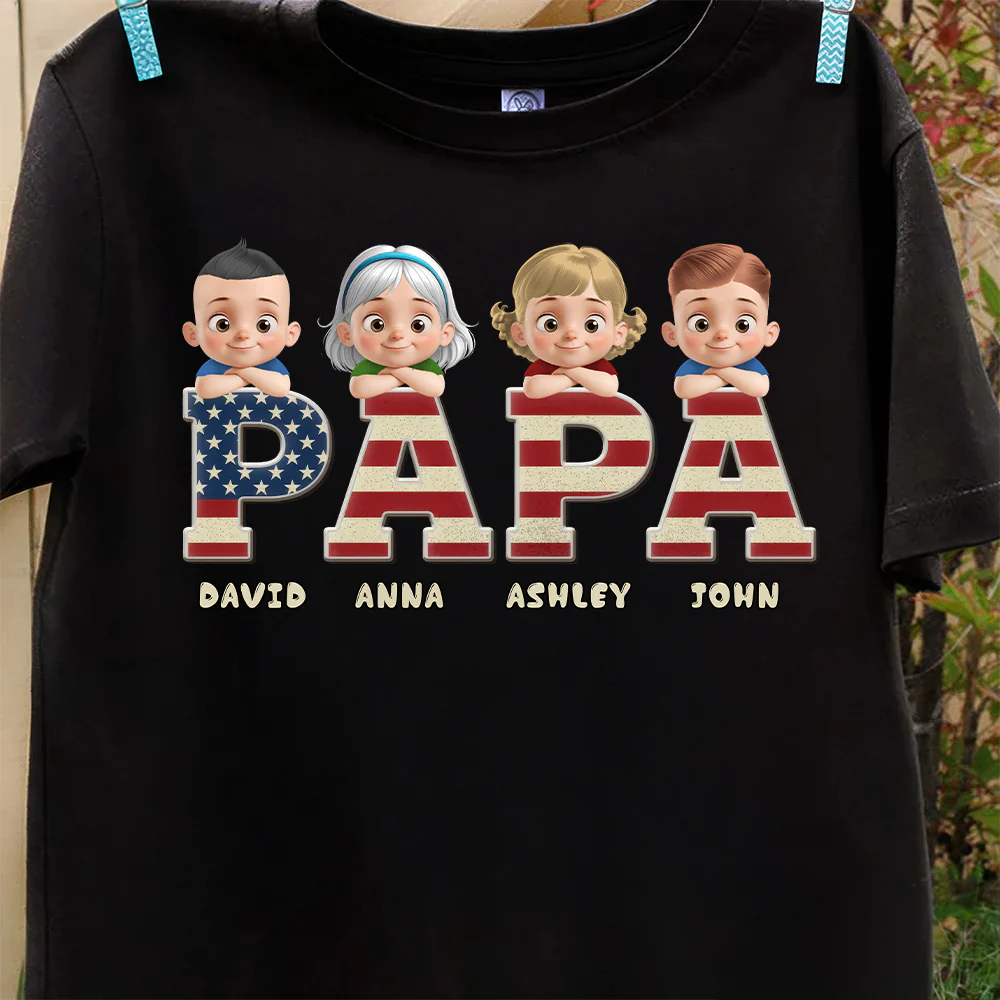 Deerly Loved By The Whole Gang  - Personalized Shirt - Gift For Dad, Grandpa, Father's Day | GR26 NA94 CU5050705 - Image 5