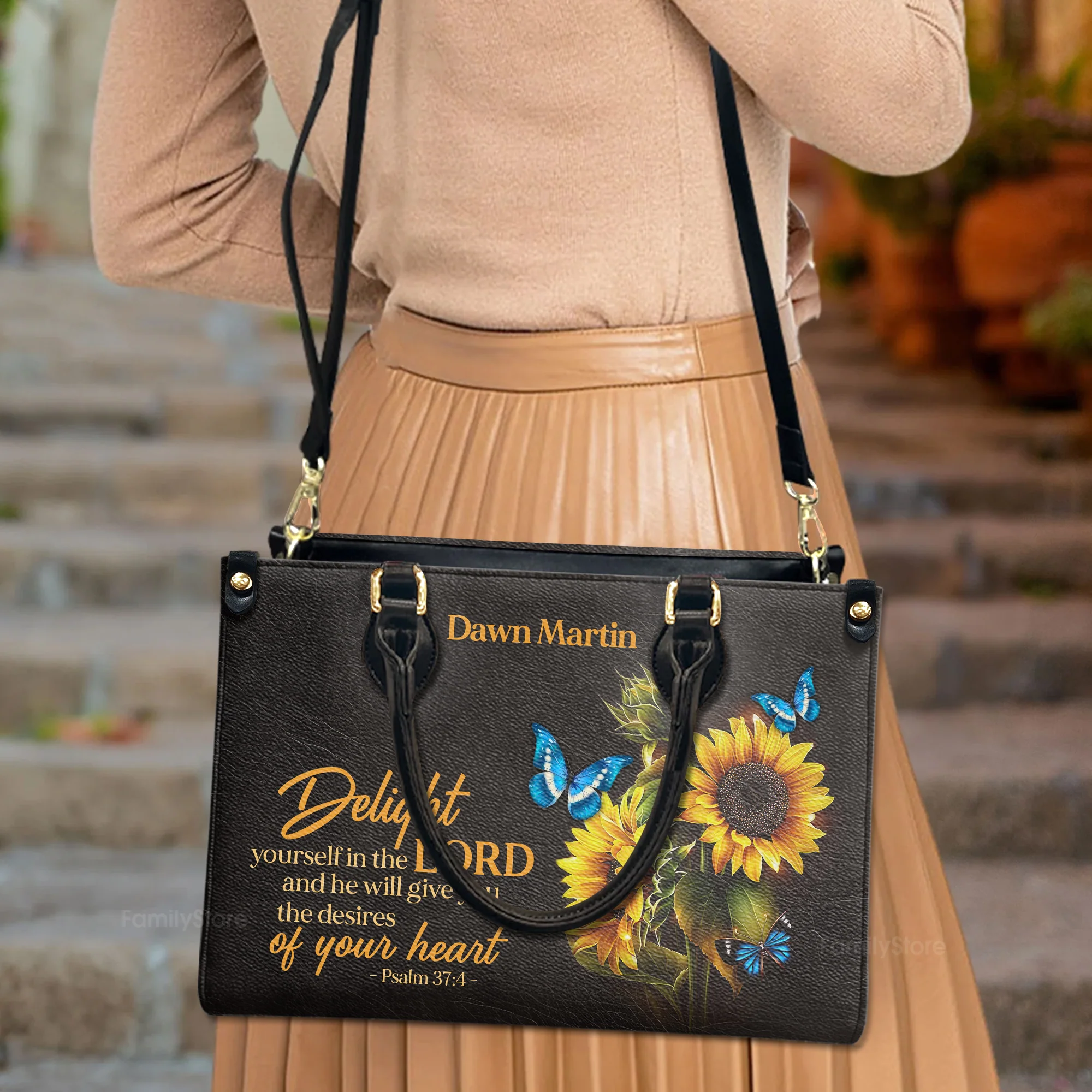 Delight Yourself In The Lord - Thoughtful Gift For Christians - Personalized Leather Bag Free Wallet Deal AT4080737 - Image 2