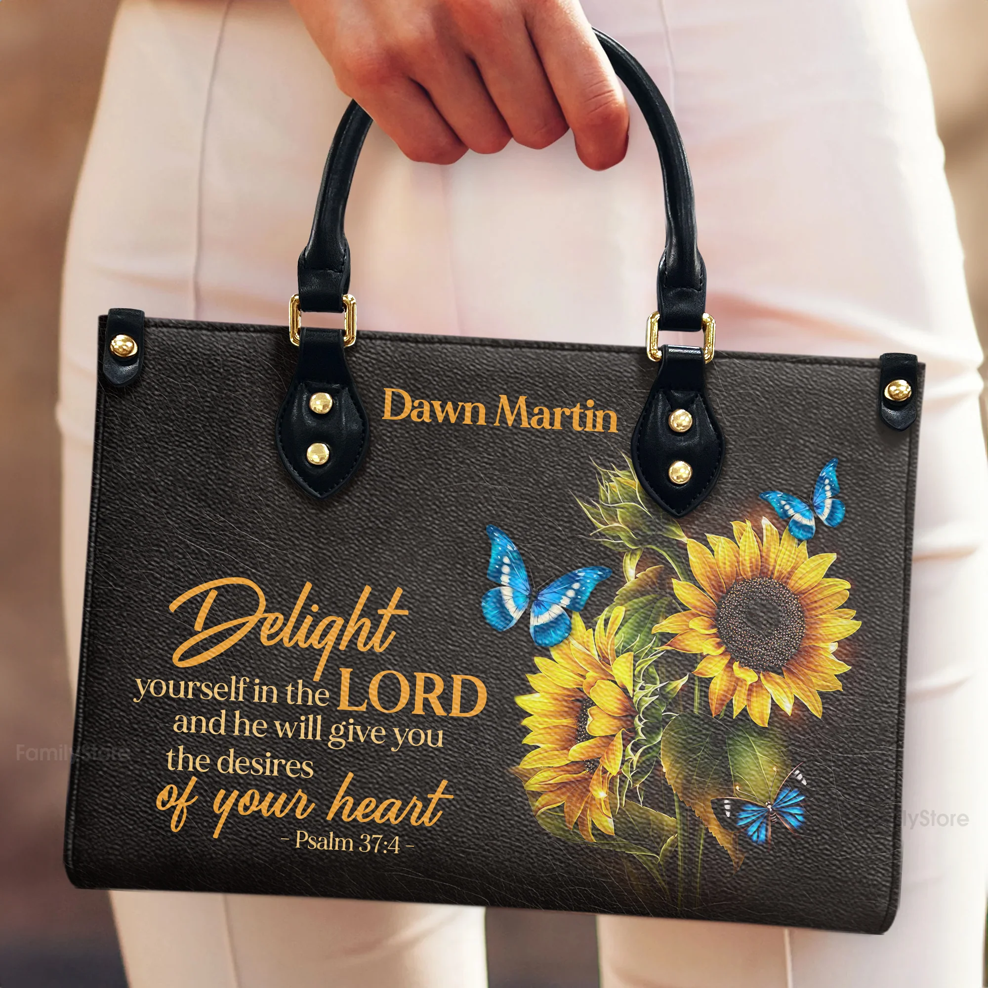 Delight Yourself In The Lord - Thoughtful Gift For Christians - Personalized Leather Bag Free Wallet Deal AT4080737 - Image 3