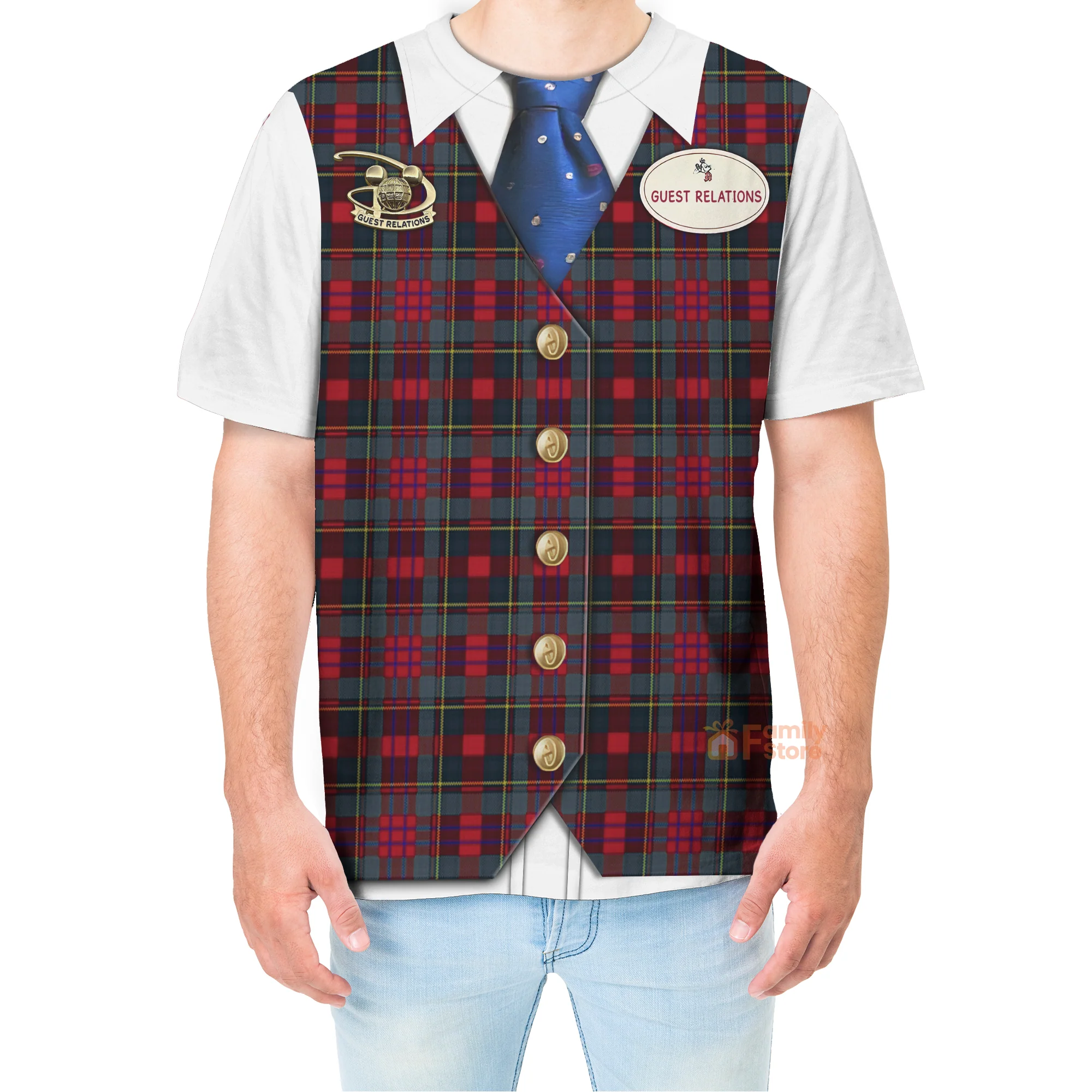 Guest Relations Outfit Disney Cast Member Costume T-Shirt For Men - Image 4