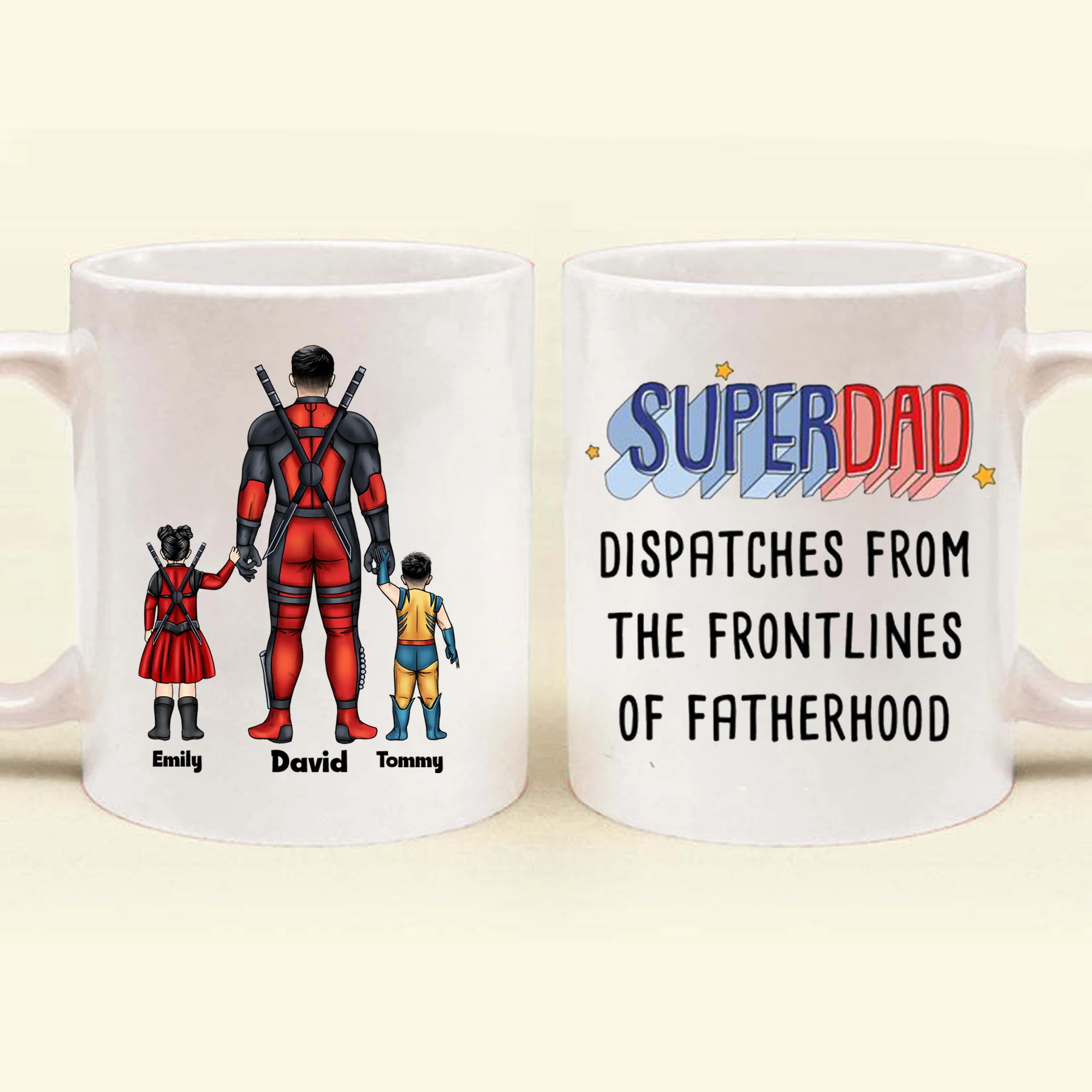 Super Hero Dispatches From The Frontlines Of Fatherhood - Gift For Dad - Personalized Ceramic Mug - CL02 NA94 - Image 2