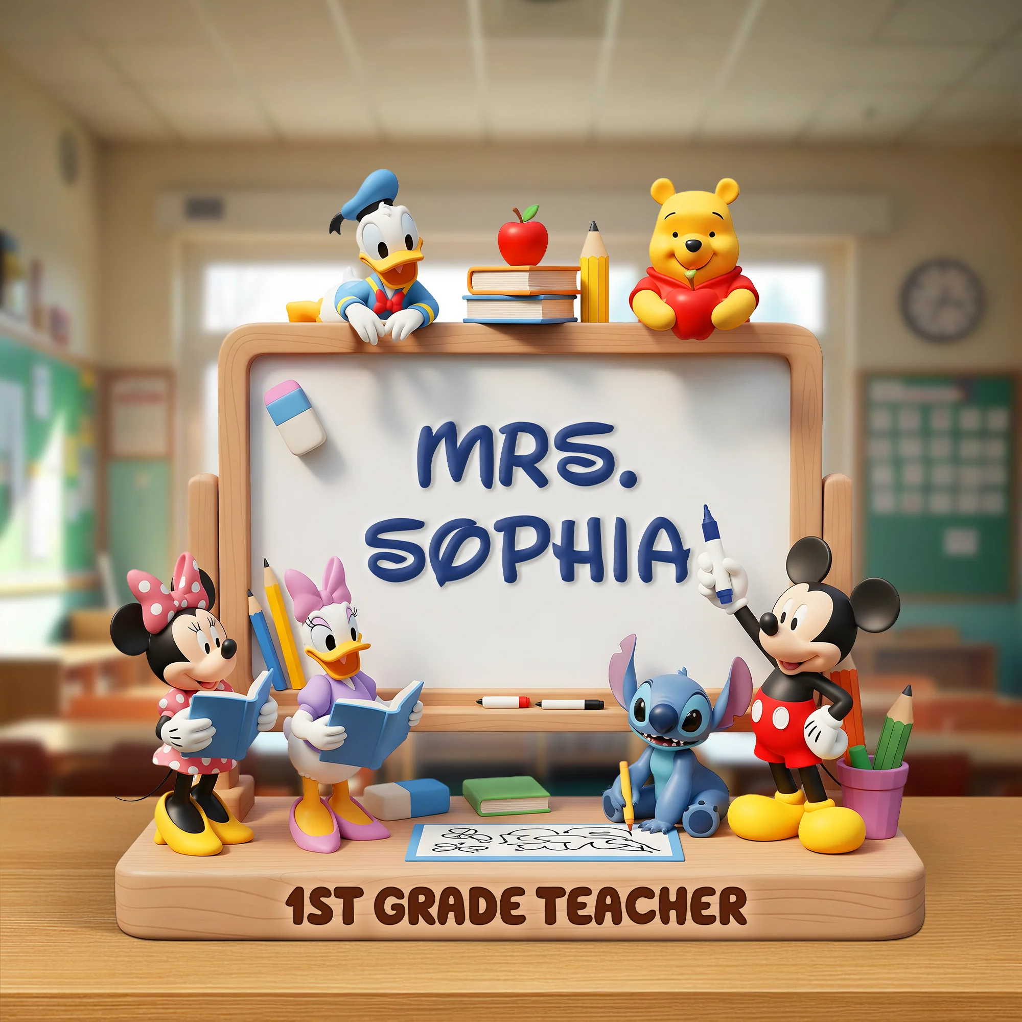 DNCartoon Cute Personalized Acrylic Plaque - Gifts For Teacher - Image 3