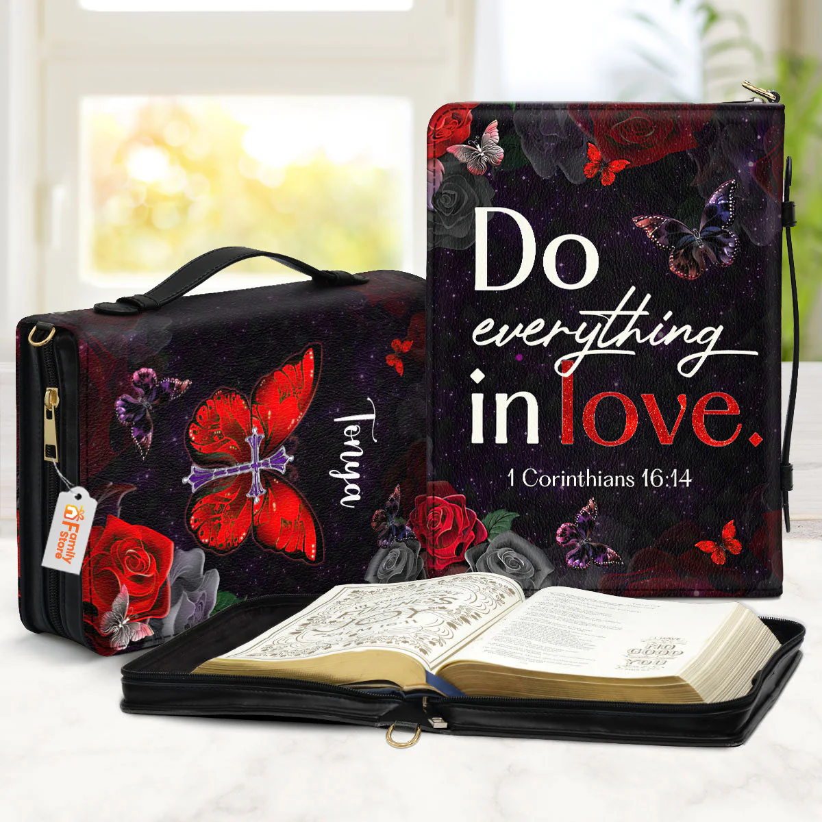 Do Everything in Love - Thoughtful Gift For Christians - Personalized Bible Covers - AT4080835 - Image 2