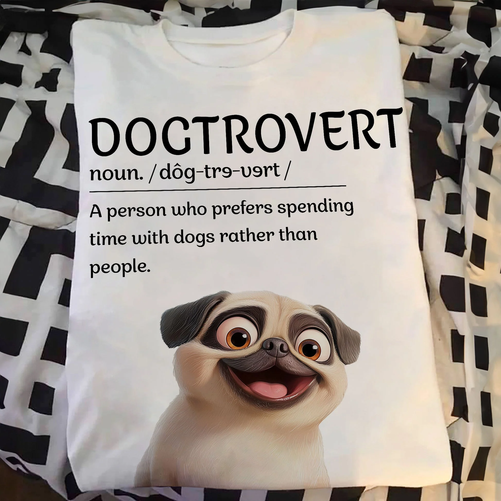 Doctrovert A Person Who Prefers Spending Time With Dogs - Personalized Shirt - Gift for Pet Owners, Pet Lovers, Dog Mom, Dog Dad | CLP15 NH96