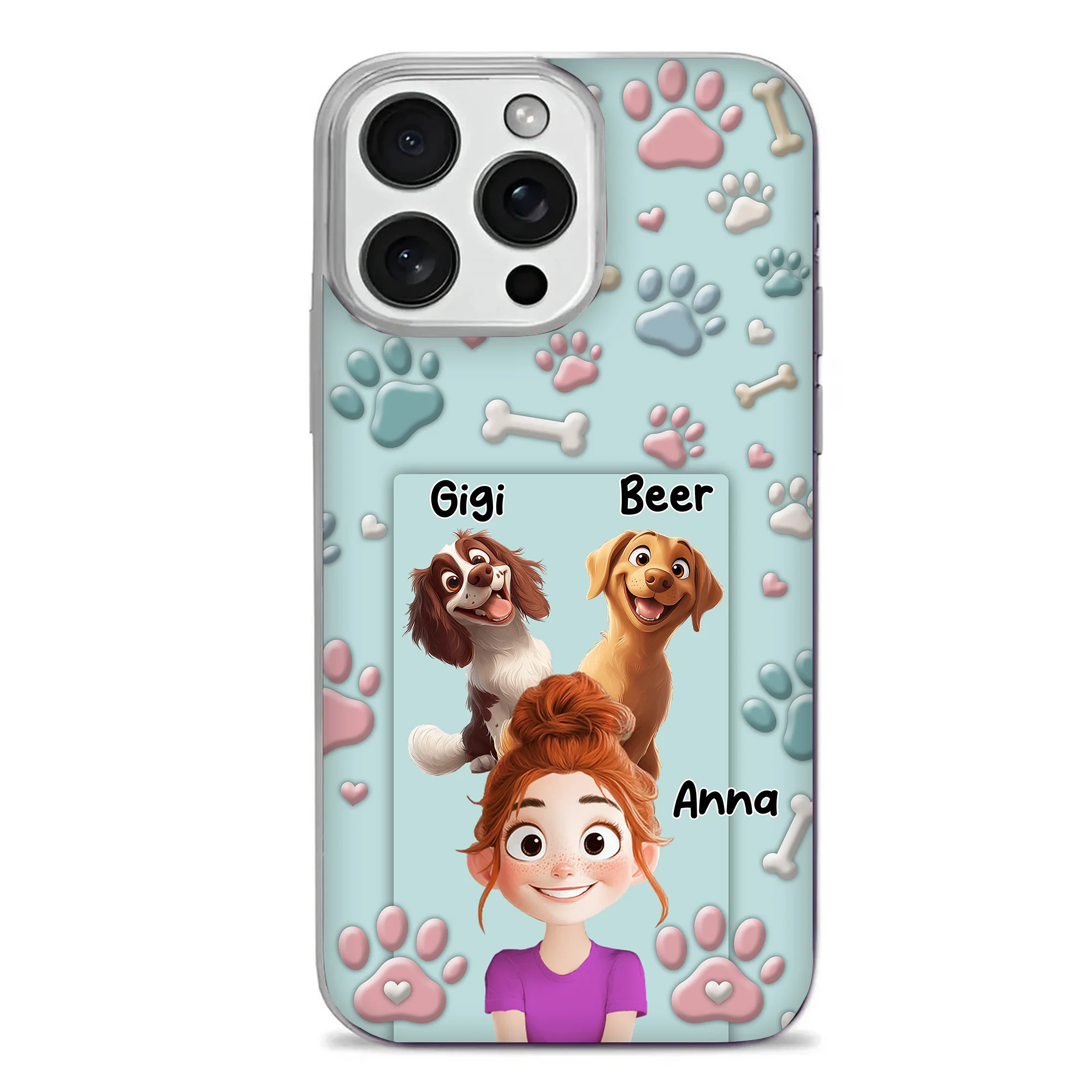 Dog Mom Cartoon - Personalized Phone Case - Gift for Pet Owners, Dog Lovers | CLP15.V3 HH01