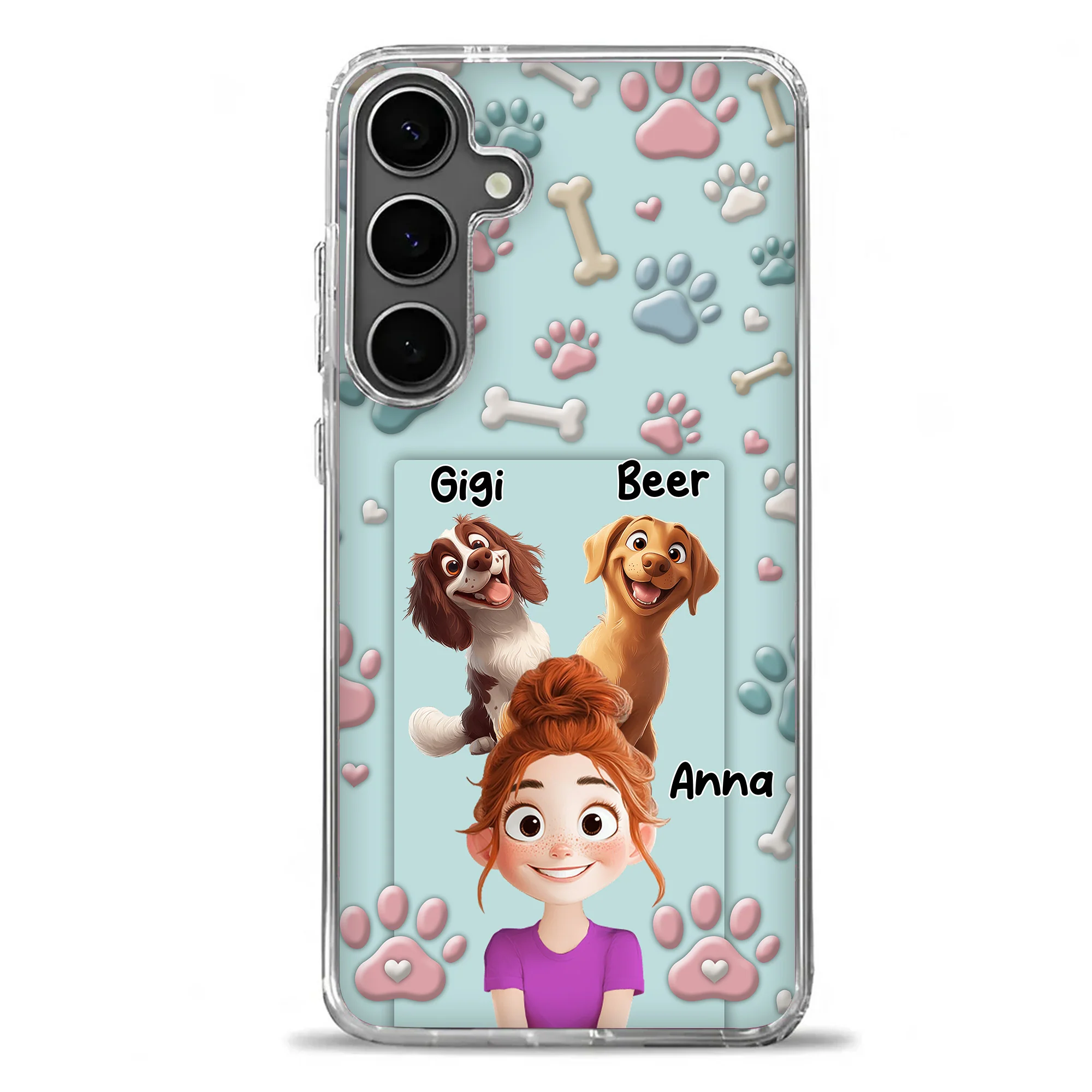 Dog Mom Cartoon - Personalized Phone Case - Gift for Pet Owners, Dog Lovers | CLP15.V3 HH01 - Image 2