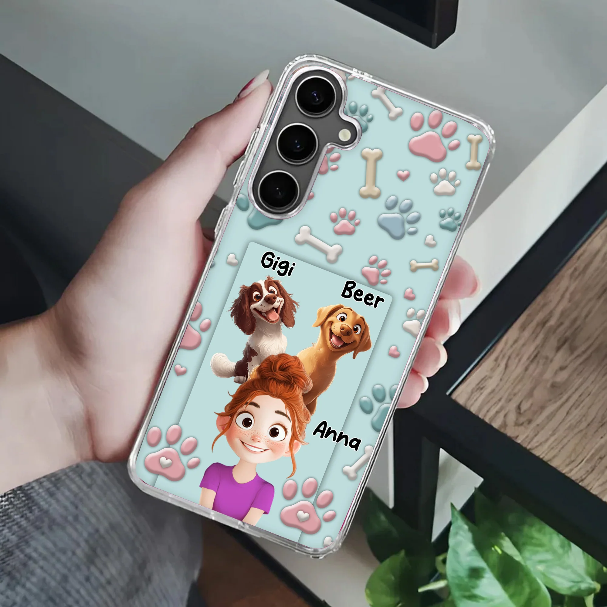 Dog Mom Cartoon - Personalized Phone Case - Gift for Pet Owners, Dog Lovers | CLP15.V3 HH01 - Image 4