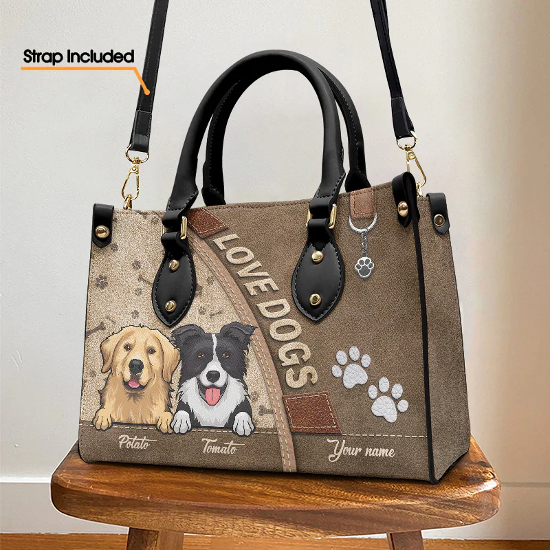 Dogs Make Our Lives Whole - Personalized Leather Handbag - Gift for Dog Lovers, Dog Mom | CLP14 NH96 - Image 2