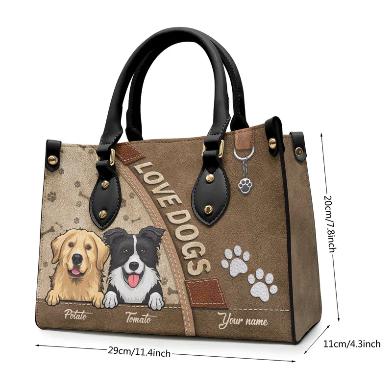 Dogs Make Our Lives Whole - Personalized Leather Handbag - Gift for Dog Lovers, Dog Mom | CLP14 NH96 - Image 3