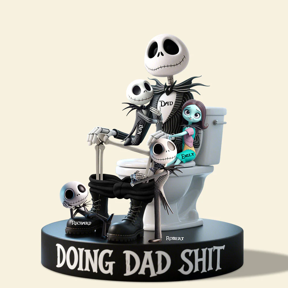 Doing Dad Shit Spooky Family - Personalized Custom Shaped Acrylic Plaque - Gifts For Dad, Husband NL122 - Image 3