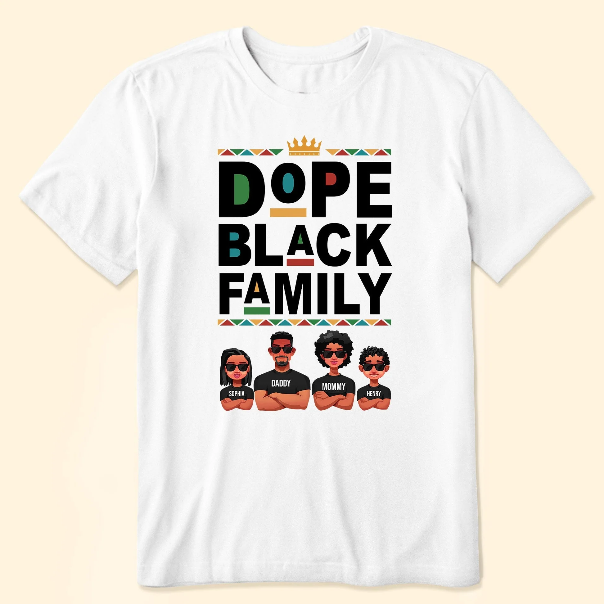 Dope Black Family - Personalized Shirt - Gift For Family Members - CL50 NA94