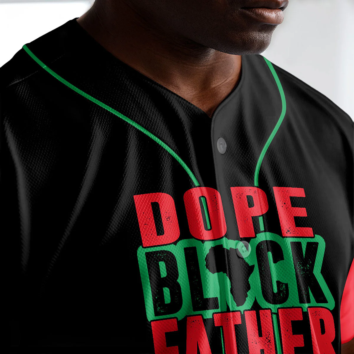 Dope Black Father - African American Baseball Jersey - Gift for Black Dad, Grandpa, Husband - Image 6