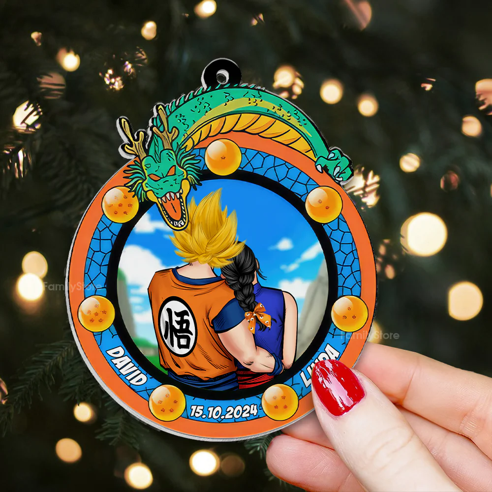 Dragon Ball I Love You Just Saiyan - Personalized Acrylic Ornament - Gift For Couples - CL18 NA94 - Image 2