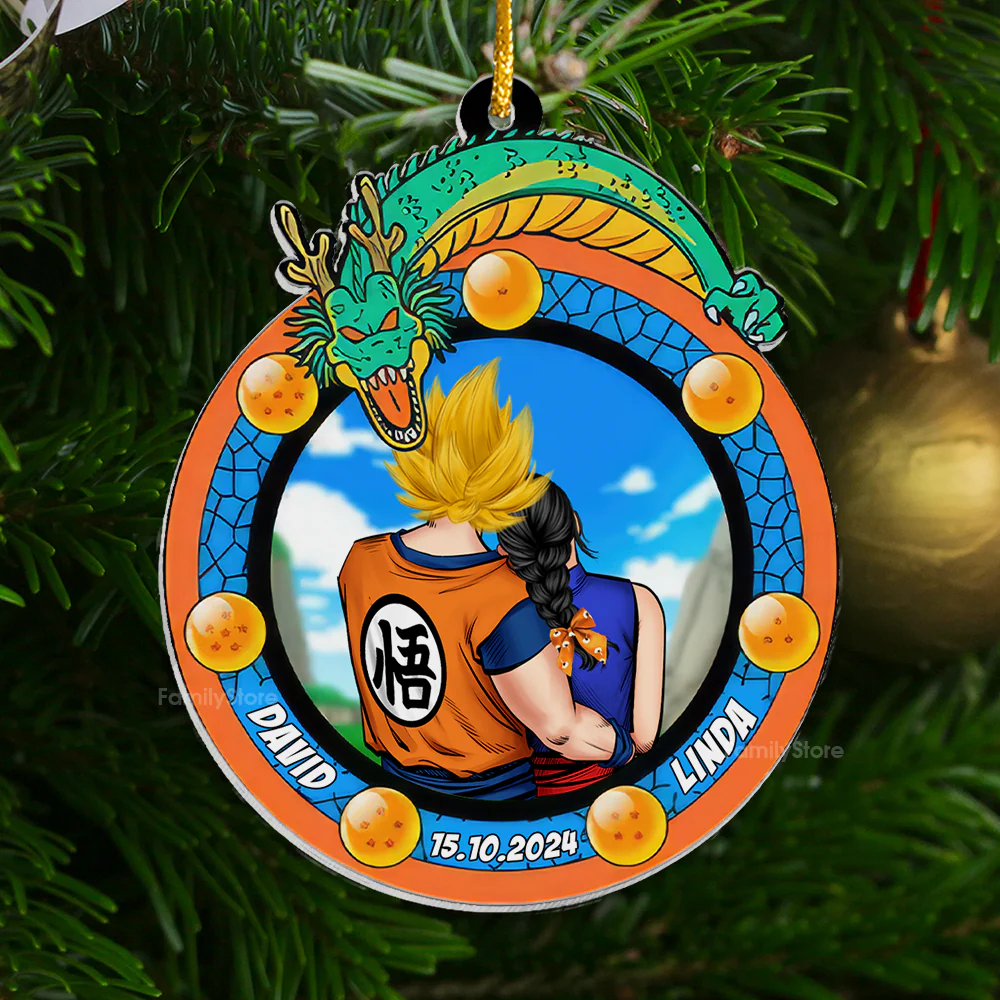 Dragon Ball I Love You Just Saiyan - Personalized Acrylic Ornament - Gift For Couples - CL18 NA94 - Image 3