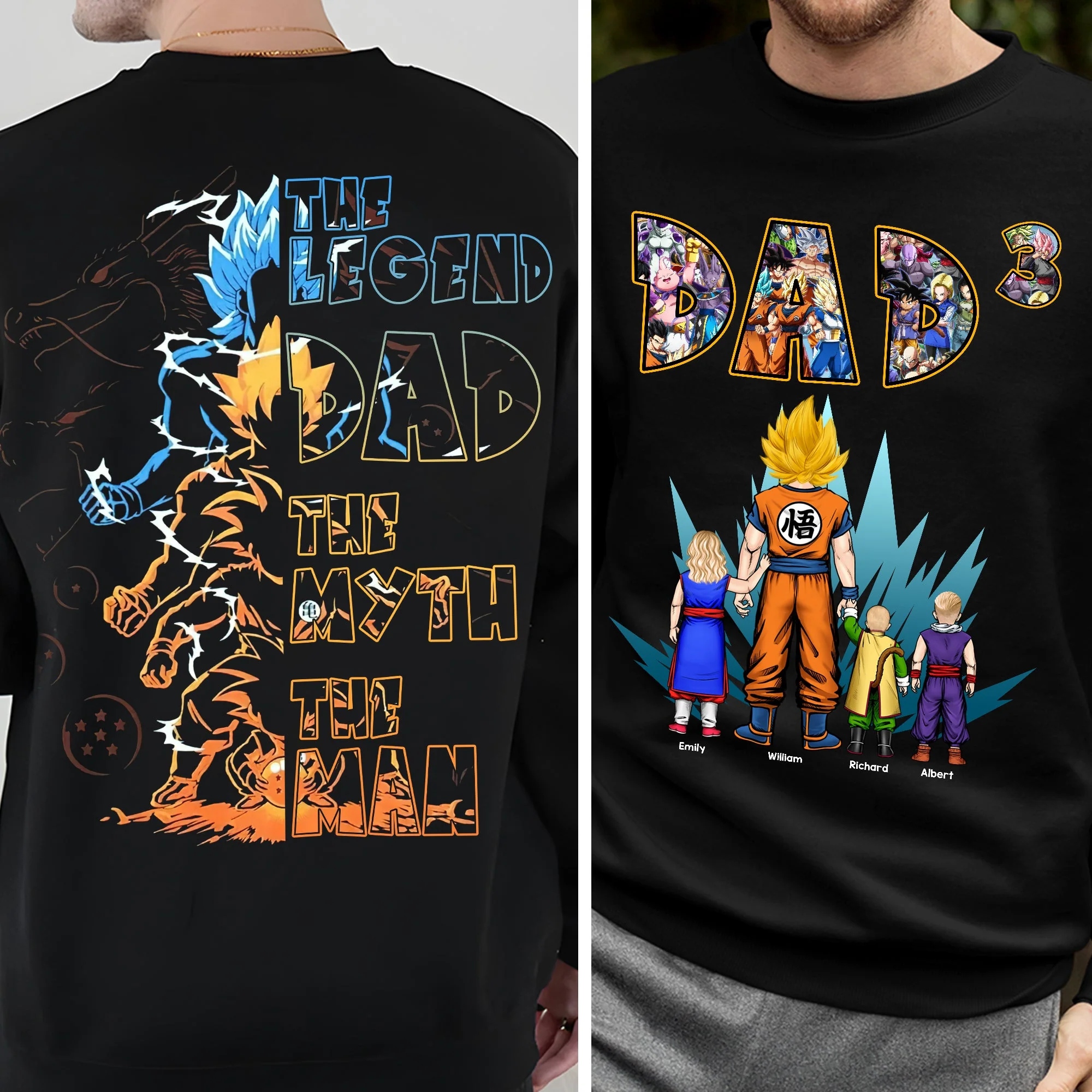 Dragon Ball The Legend Dad Two Side - Personalized Tshirt - Anime Gift for Dad, Father's Day | CL03 - Image 2