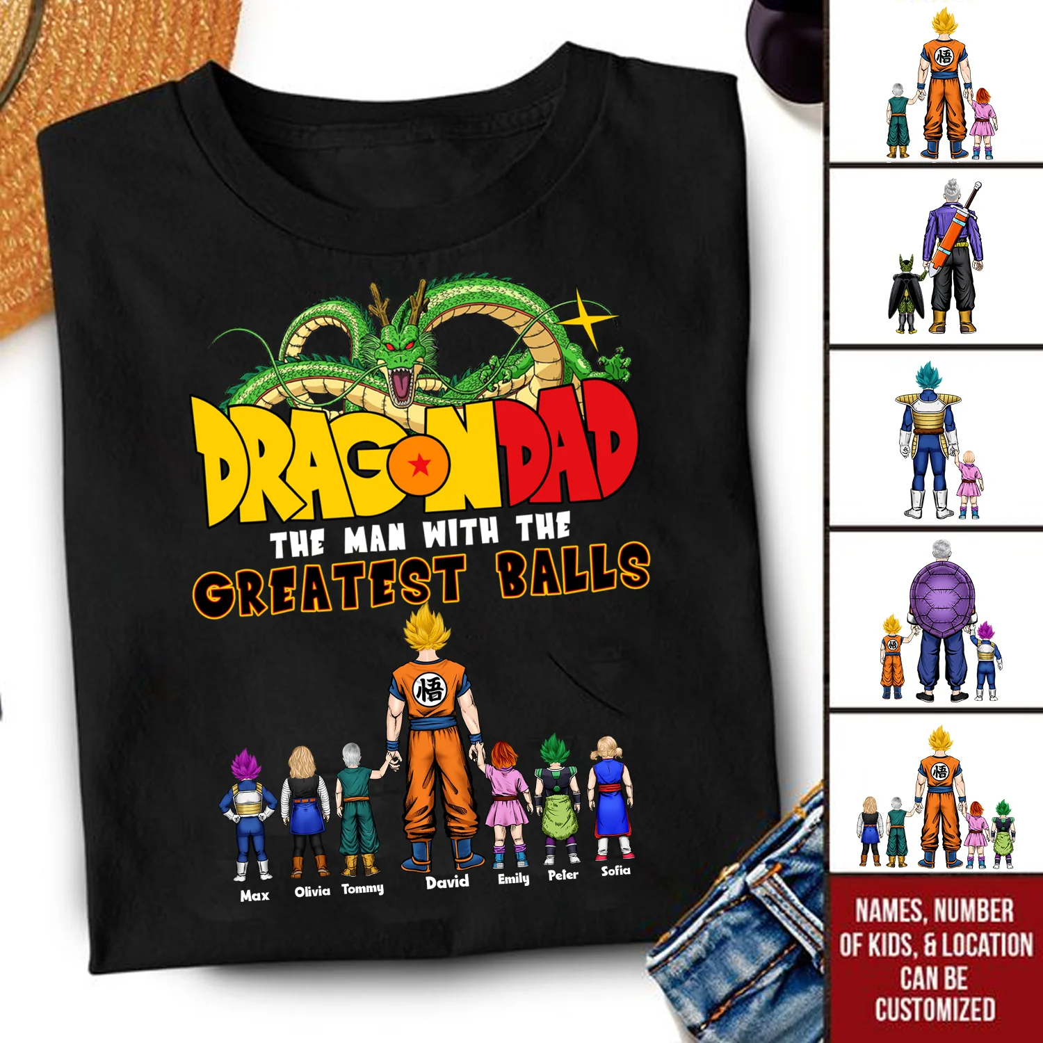Dragon Balls The Man With The Greatest Balls - Gift For Dad, Husband, Father's Day - Personalized TShirt - Image 2