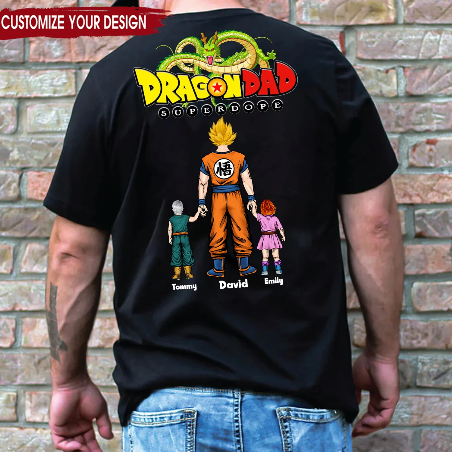 Dragon Ball Dad Superdope - Gift For Father's Day - Personalized TShirt - Image 2