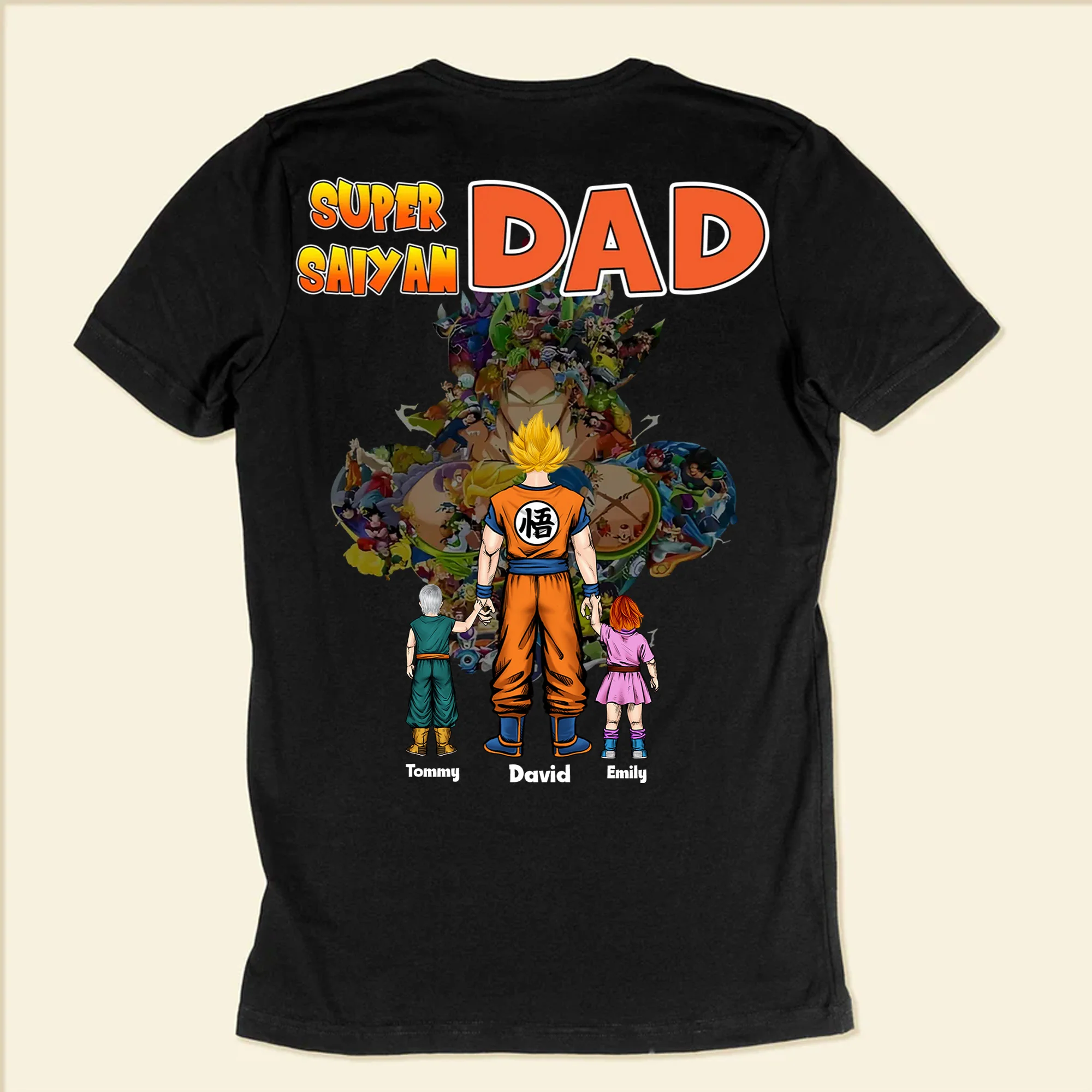 Dragon Ball Symbolic Saiyan Dad - Gift For Dad, Father's Day - Personalized Shirt 2 Side CL03 - Image 5