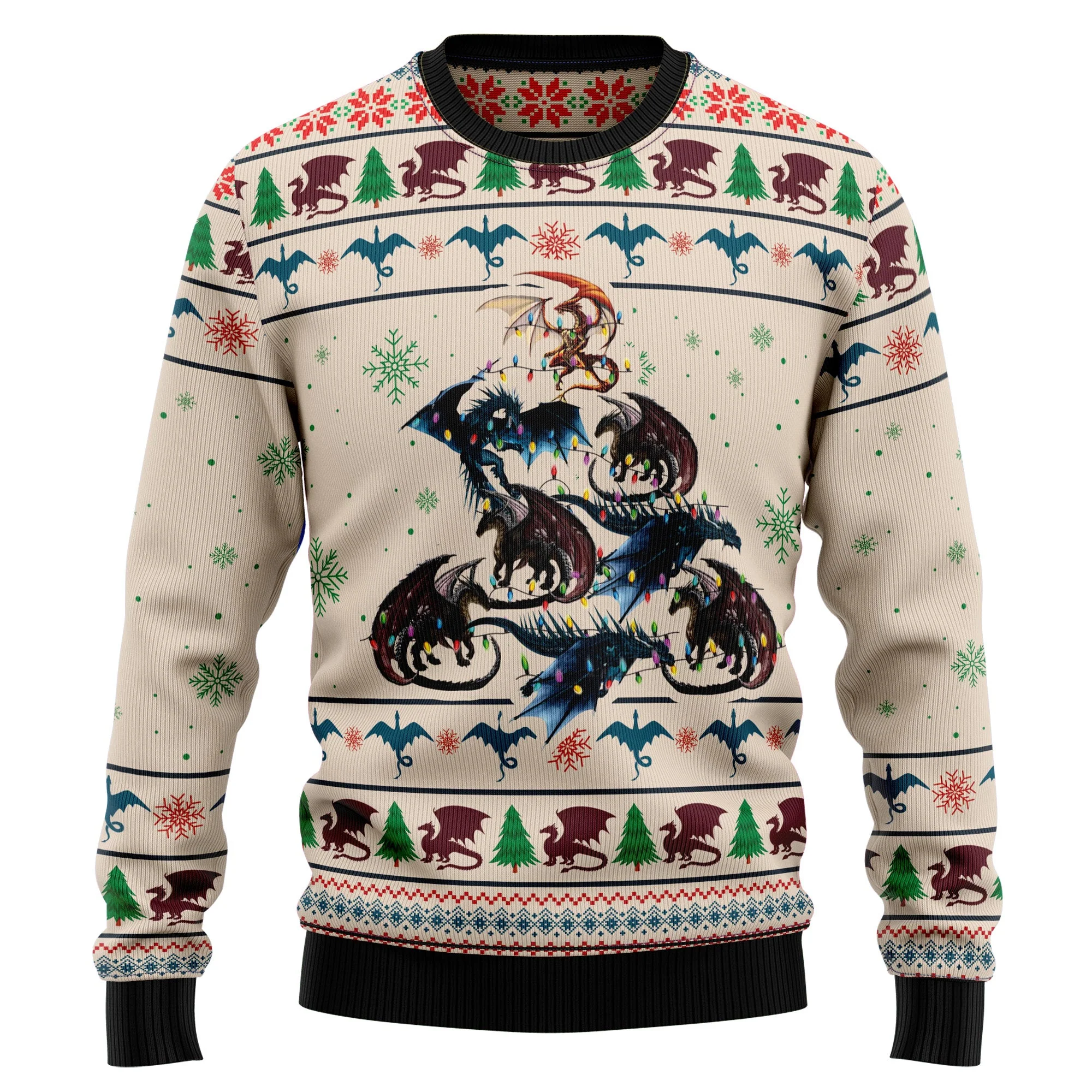 Dragon Tree - Funny Ugly Christmas Sweater