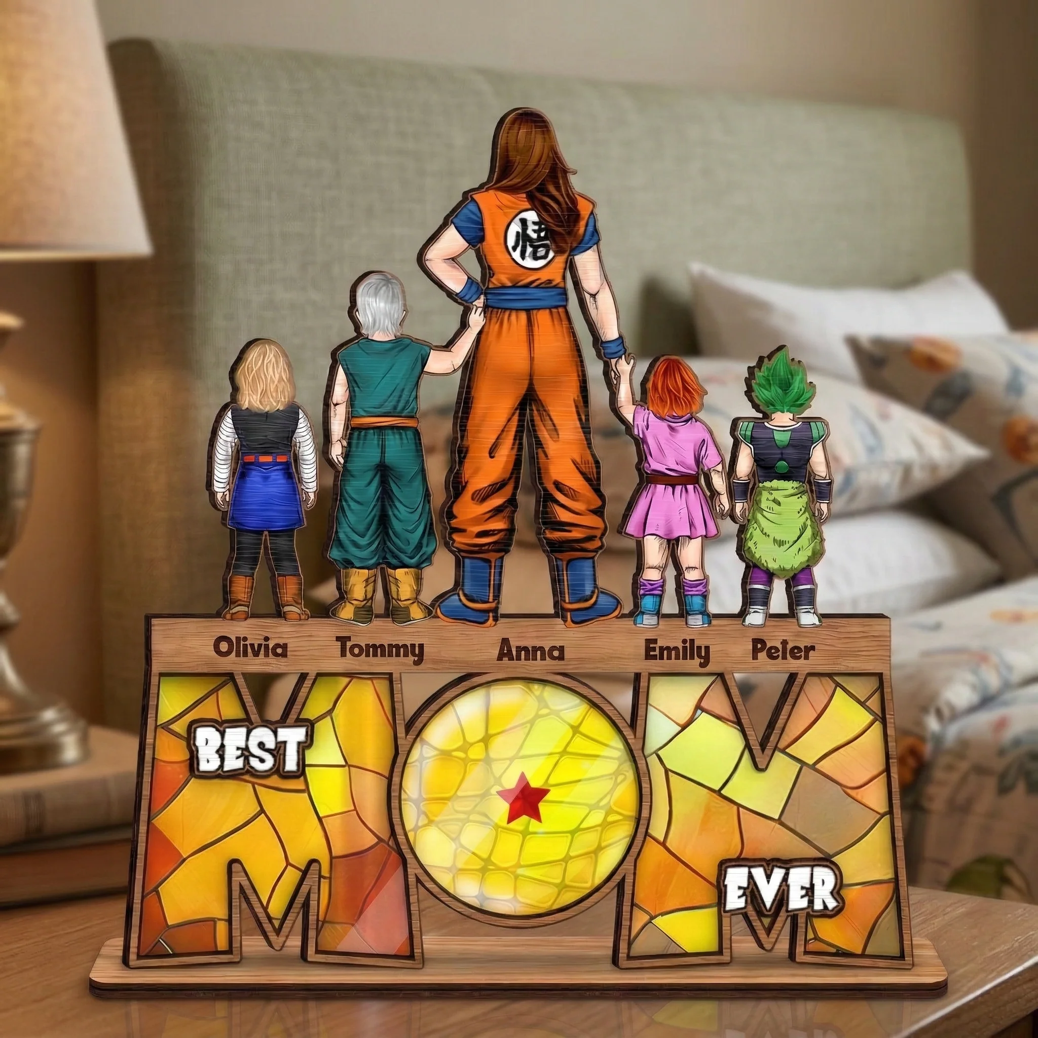 DrBa Best Dragon Mom Ever - Personalized Wooden Plaque - Gift For Mom, Grandma | CL03 HN02 - Image 2