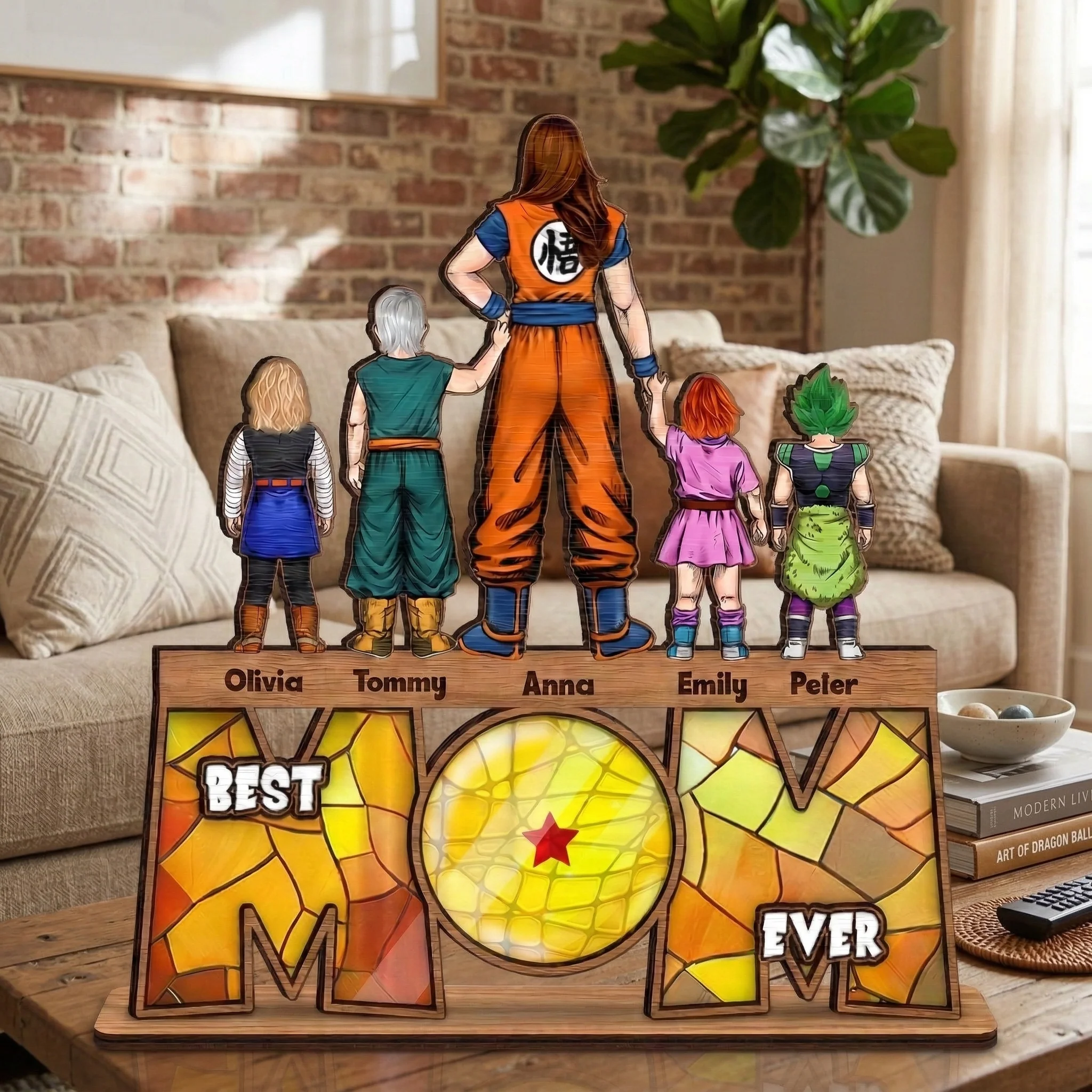 DrBa Best Dragon Mom Ever - Personalized Wooden Plaque - Gift For Mom, Grandma | CL03 HN02 - Image 3