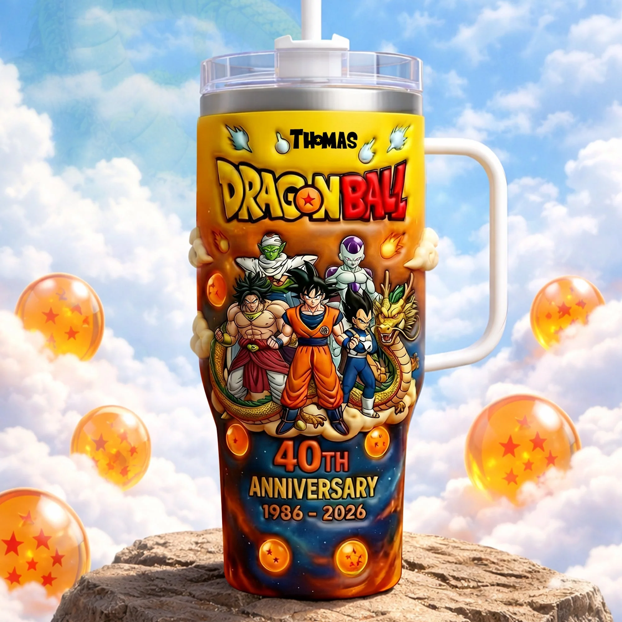 DrBa Celebrate 40th Anniversary - Personalized Tumbler Cup With Handle - Gift For Movie Fans NL122 - Image 3