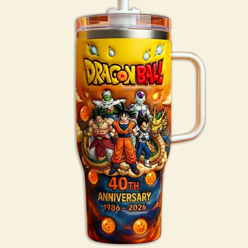 DrBa Celebrate 40th Anniversary - Personalized Tumbler Cup With Handle - Gift For Movie Fans NL122 - Image 5