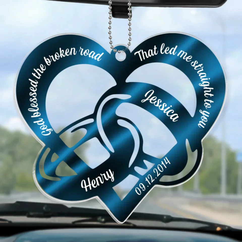 Drive Safe, I Love You - Personalized Car Hanging Ornament - Gift For Couple, Husband Wife, Anniversary - NA94 - Image 2