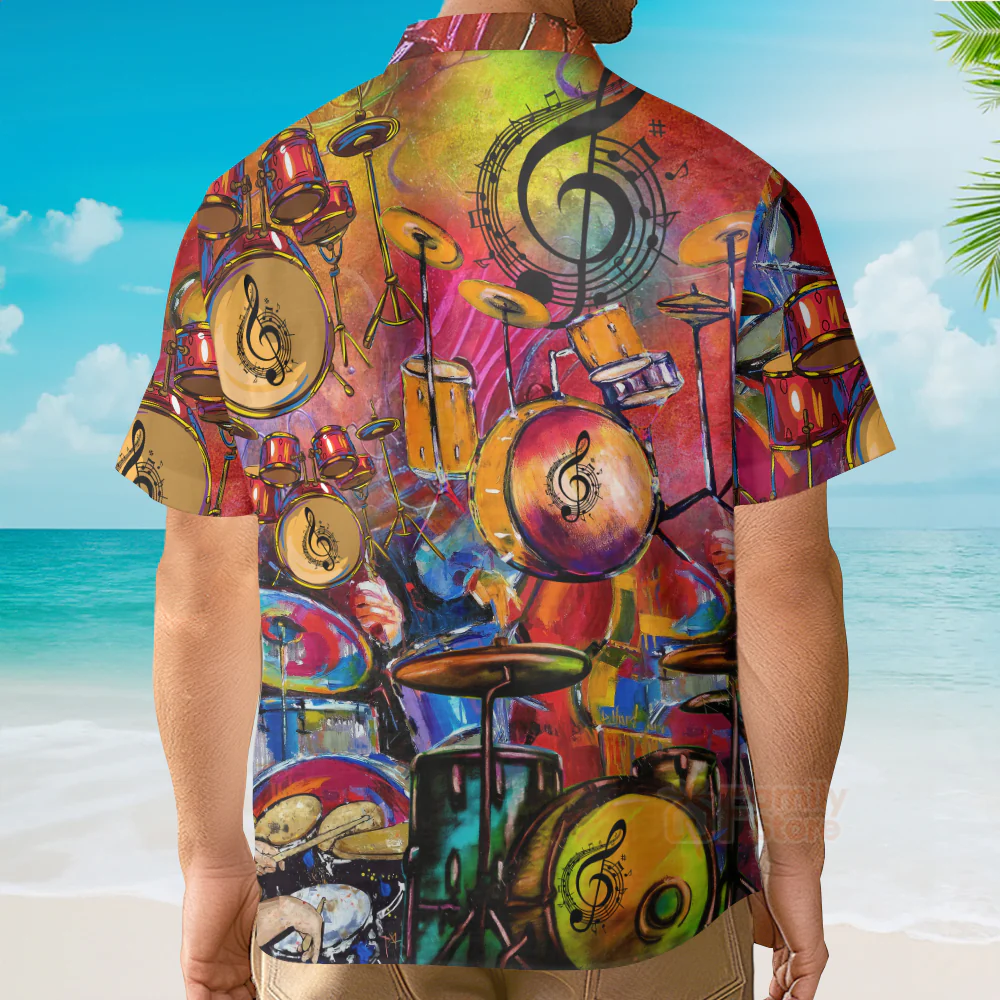 Drum Life Is Better With A Drummer - Hawaiian Shirt - Image 3