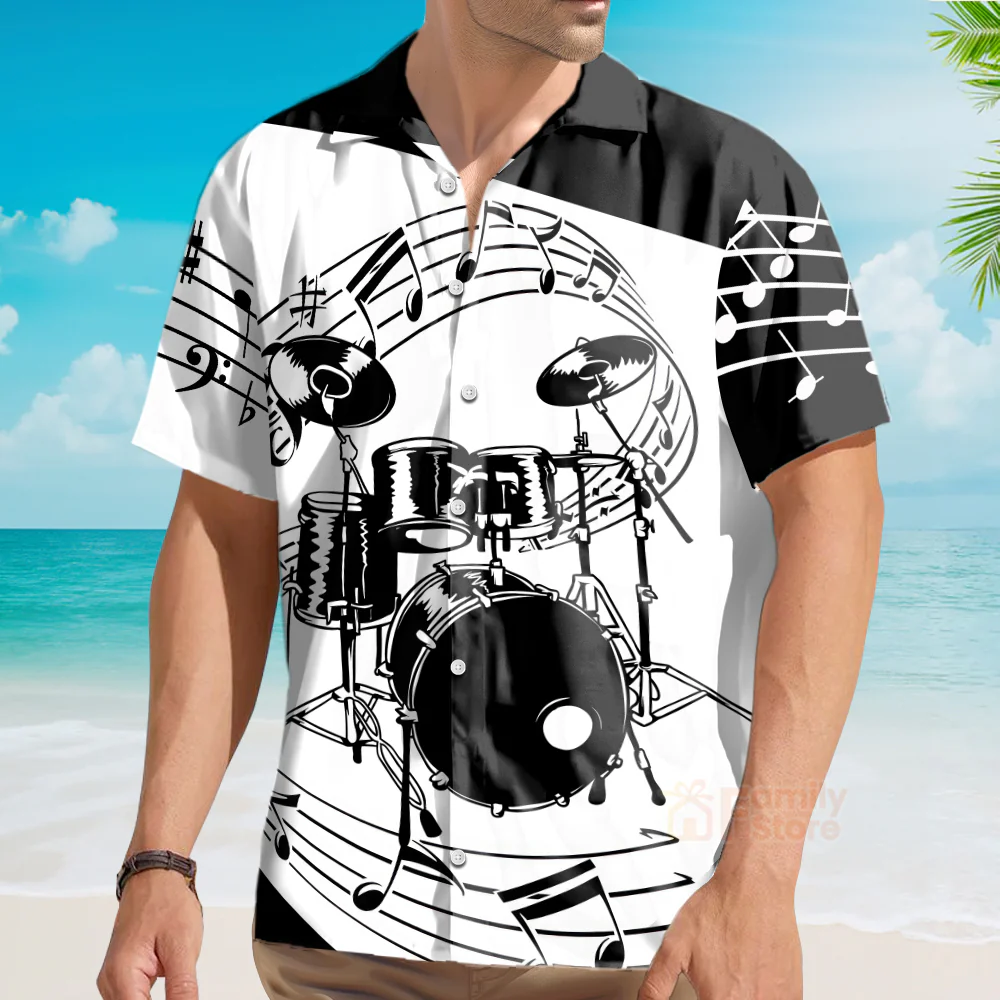 Drums For Music Hawaiian Shirt - Image 4
