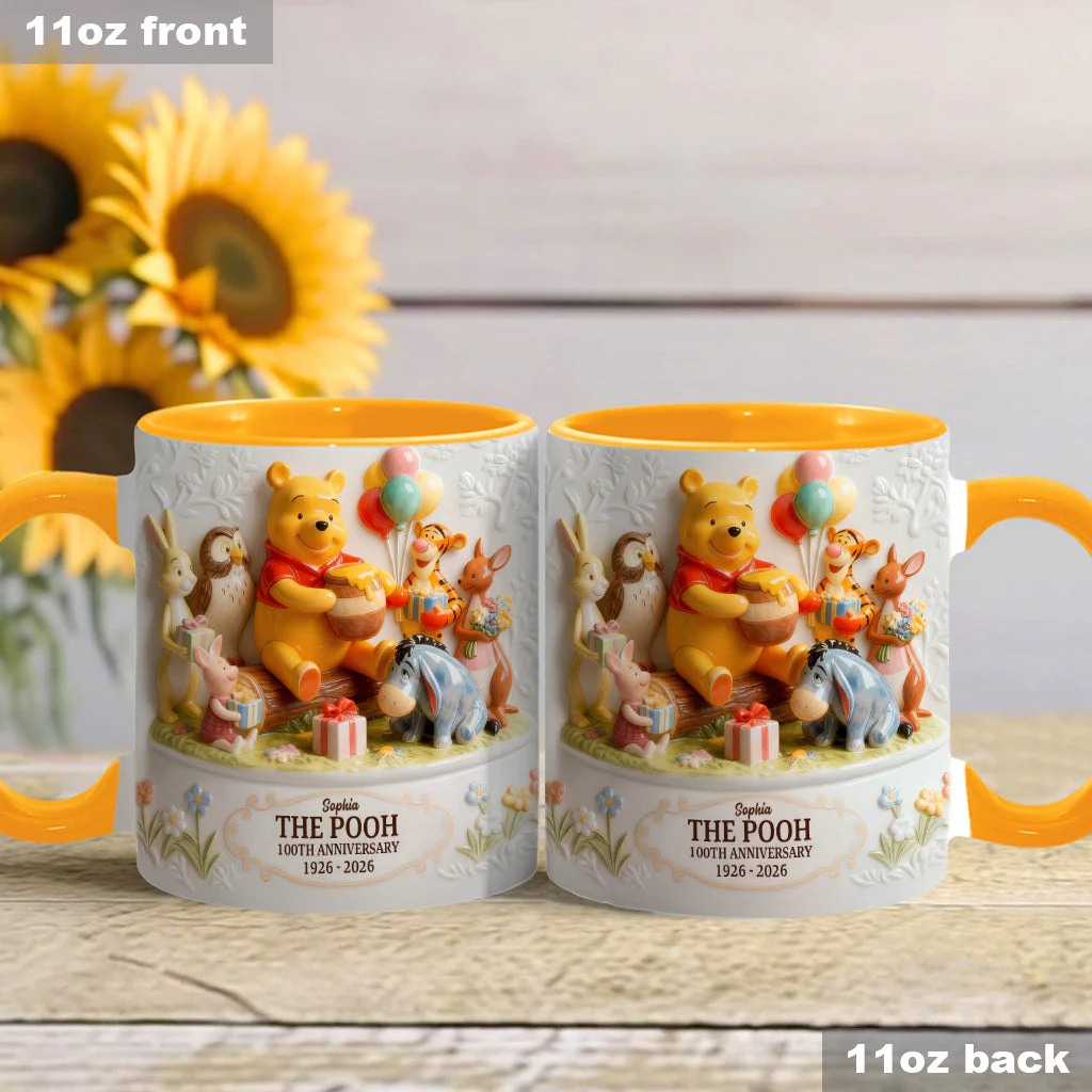 DSNY 100th Anniversary Honey Bear With Friends - Personalized Accent Mug - Gift For Fan Movies HH01 - Image 3