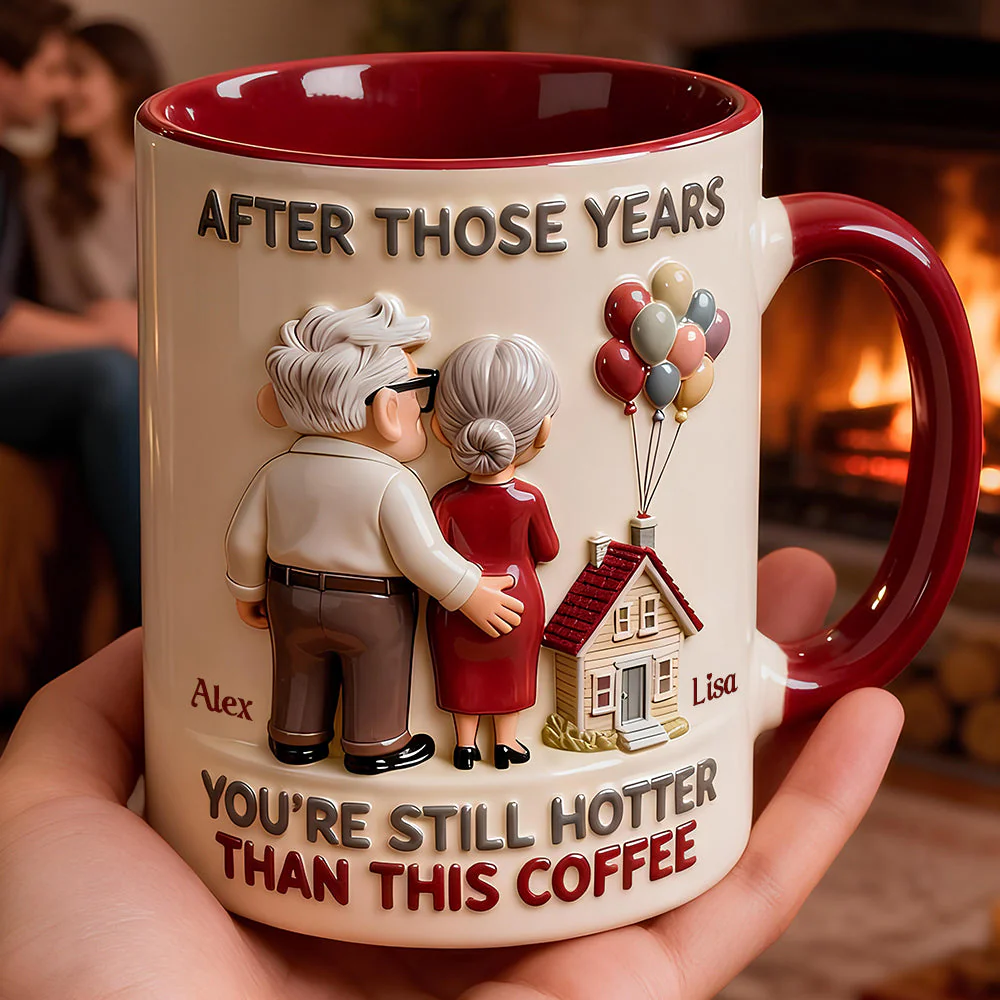 DSNY After Those Years You're Still Hotter Than This Coffee - Personalized Accent Mug - Gift For Couple, Fan Movies HH01 - Image 2