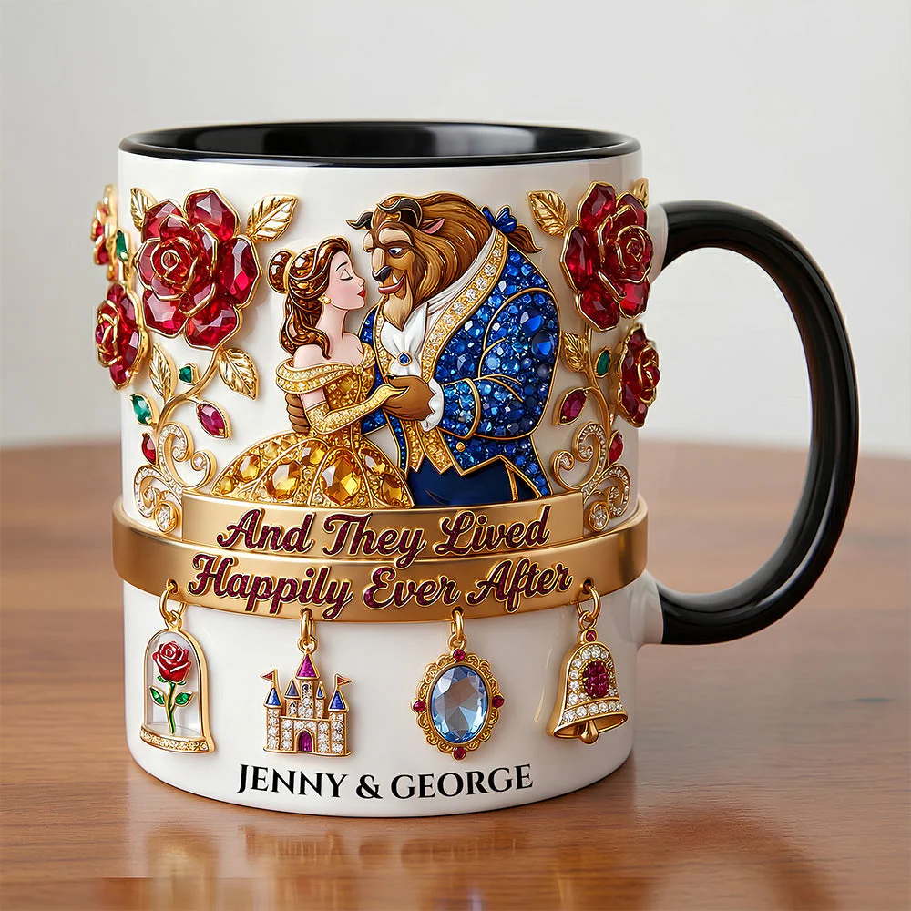 DSNY And They Lived Happily Ever After - Personalized Accent Mug - Gift For Couples, Movie Fans NL122 - Image 3