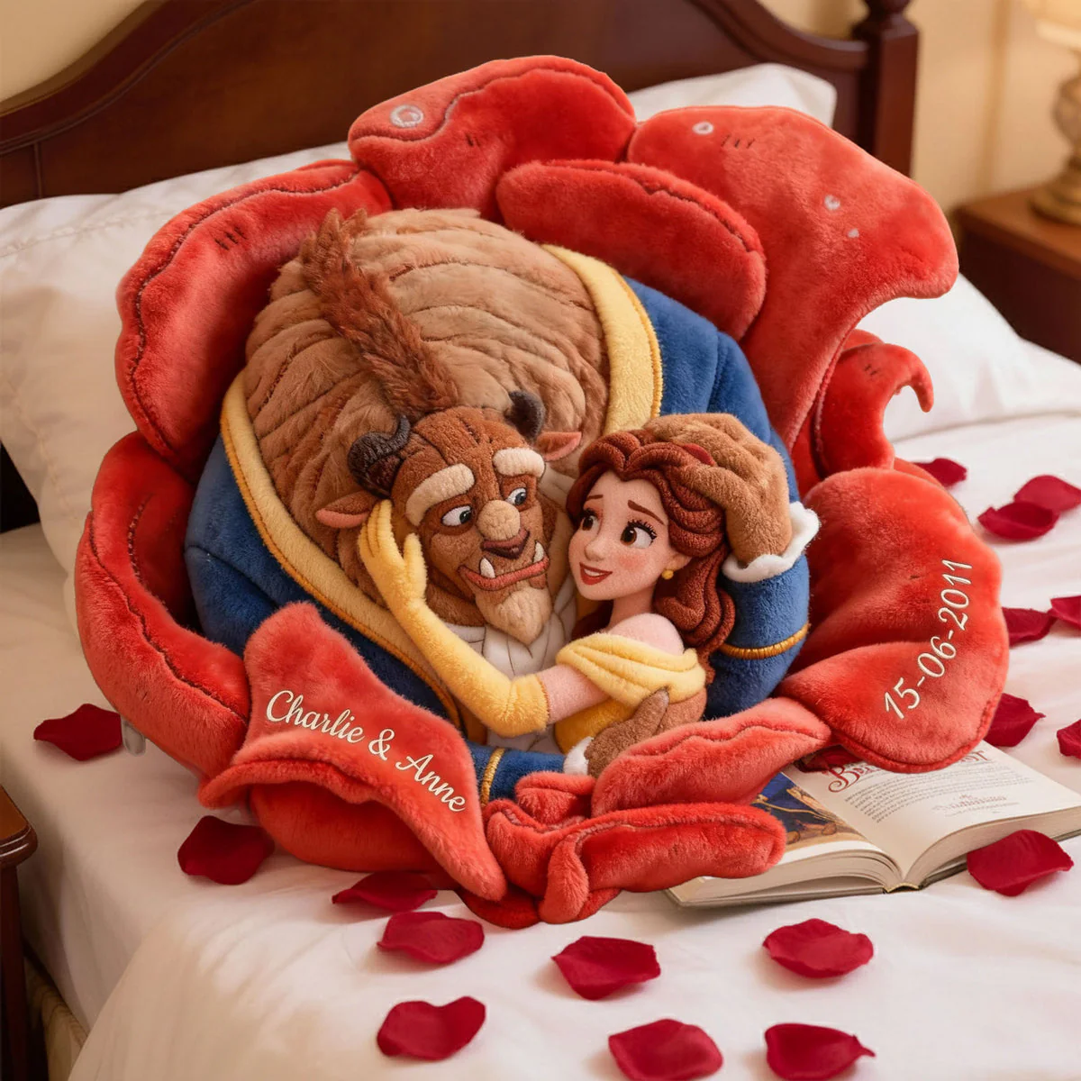 DSNY Blooming Love Like Fairy Tale - Personalized Custom Shaped Pillow - Gift For Couples, Movie Fans NL122 - Image 4