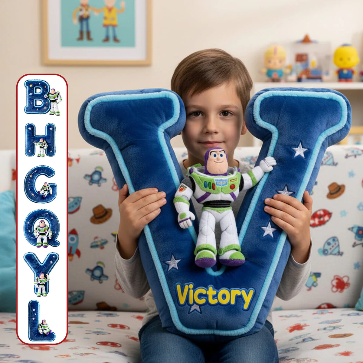 DSNY Cowboy Story Alphabet - Personalized Custom Shape Pillow - Gift For Kids, Movie Fans HH01