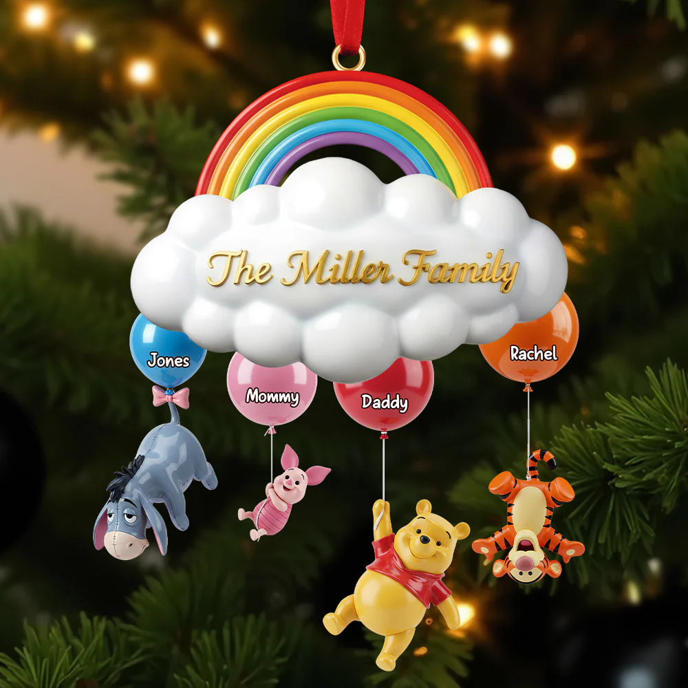 DSNY Family With Rainbow - Personalized Acrylic Ornament - Christmas Gifts HH01