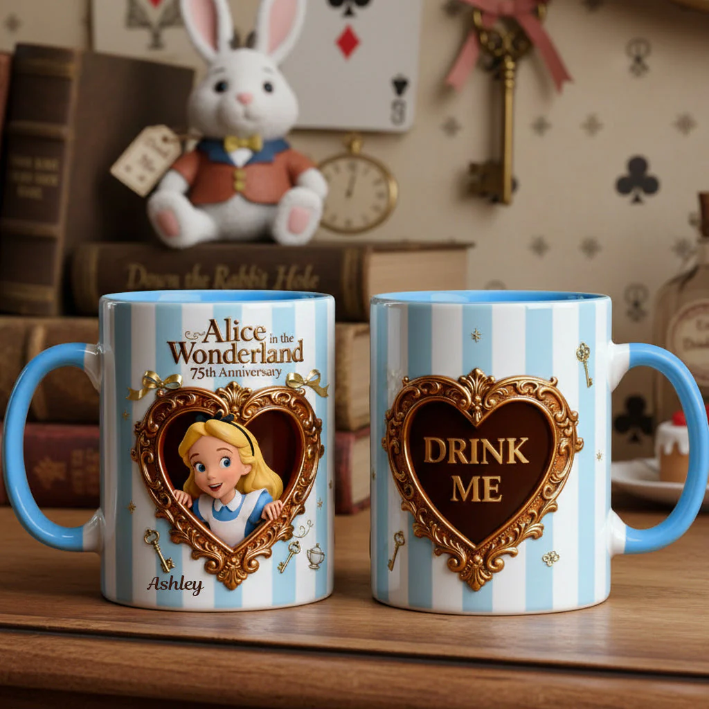 DSNY Girl In Wonderland 76th Anniversary - Personalized Accent Mug - Gift For Movie Fans NL122
