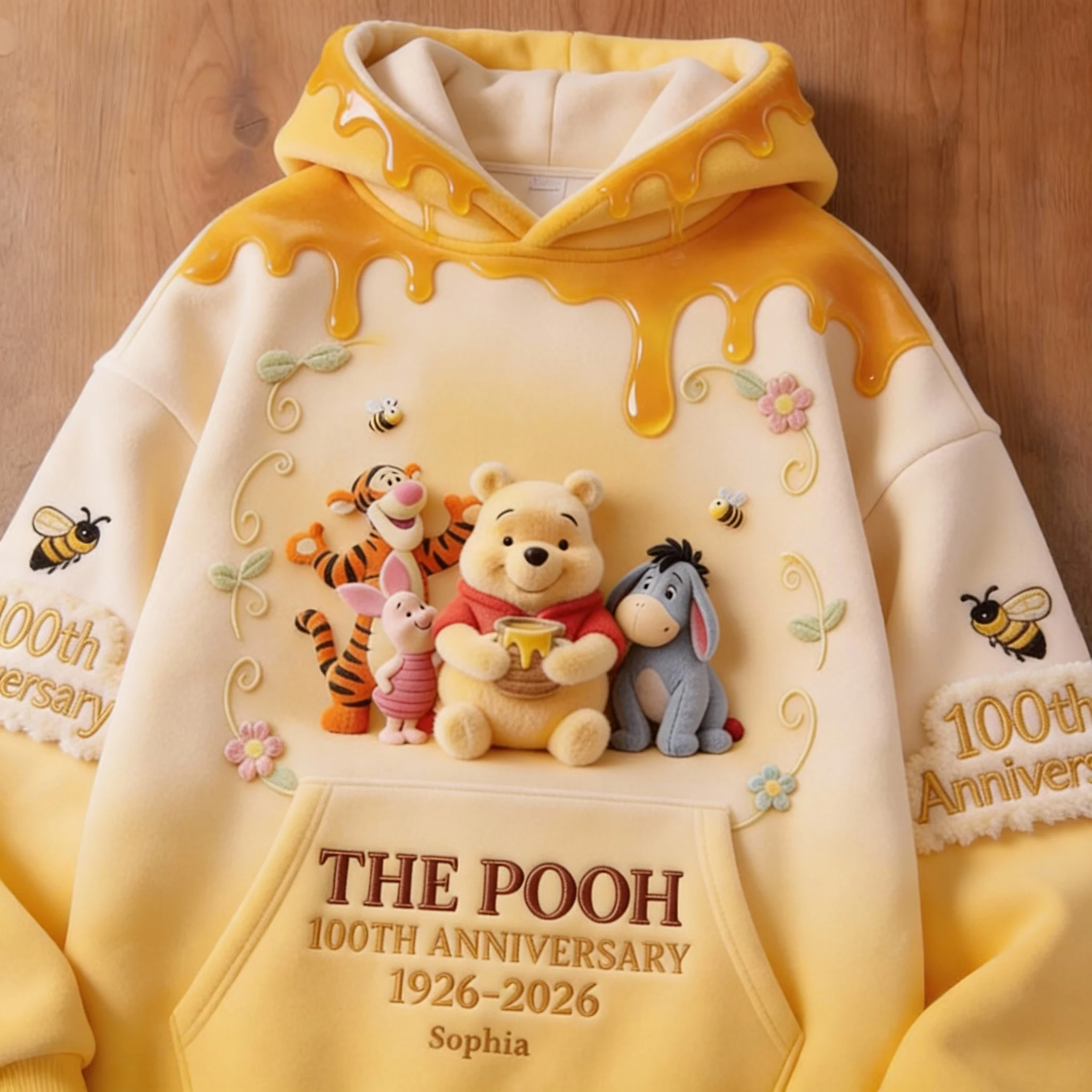 DSNY Honey Bear 100 Years Of Childhood Memories - Personalized All Over Shirt - Anniversary Gift For Movie Fans NL122