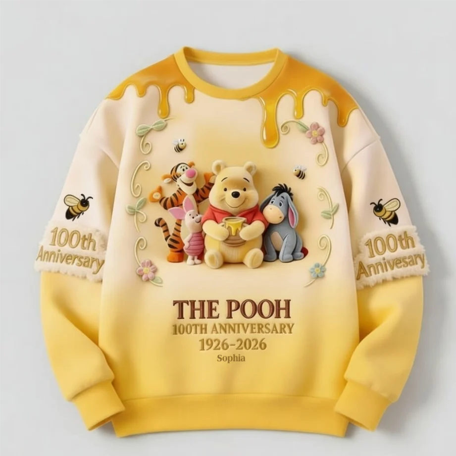 DSNY Honey Bear 100 Years Of Childhood Memories - Personalized All Over Shirt - Anniversary Gift For Movie Fans NL122 - Image 7