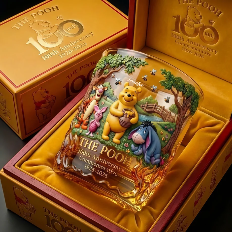 DSNY Honey Bear 100th Anniversary Commemorative - Personalized Whiskey Glass - Gift For Movie Fans NL122