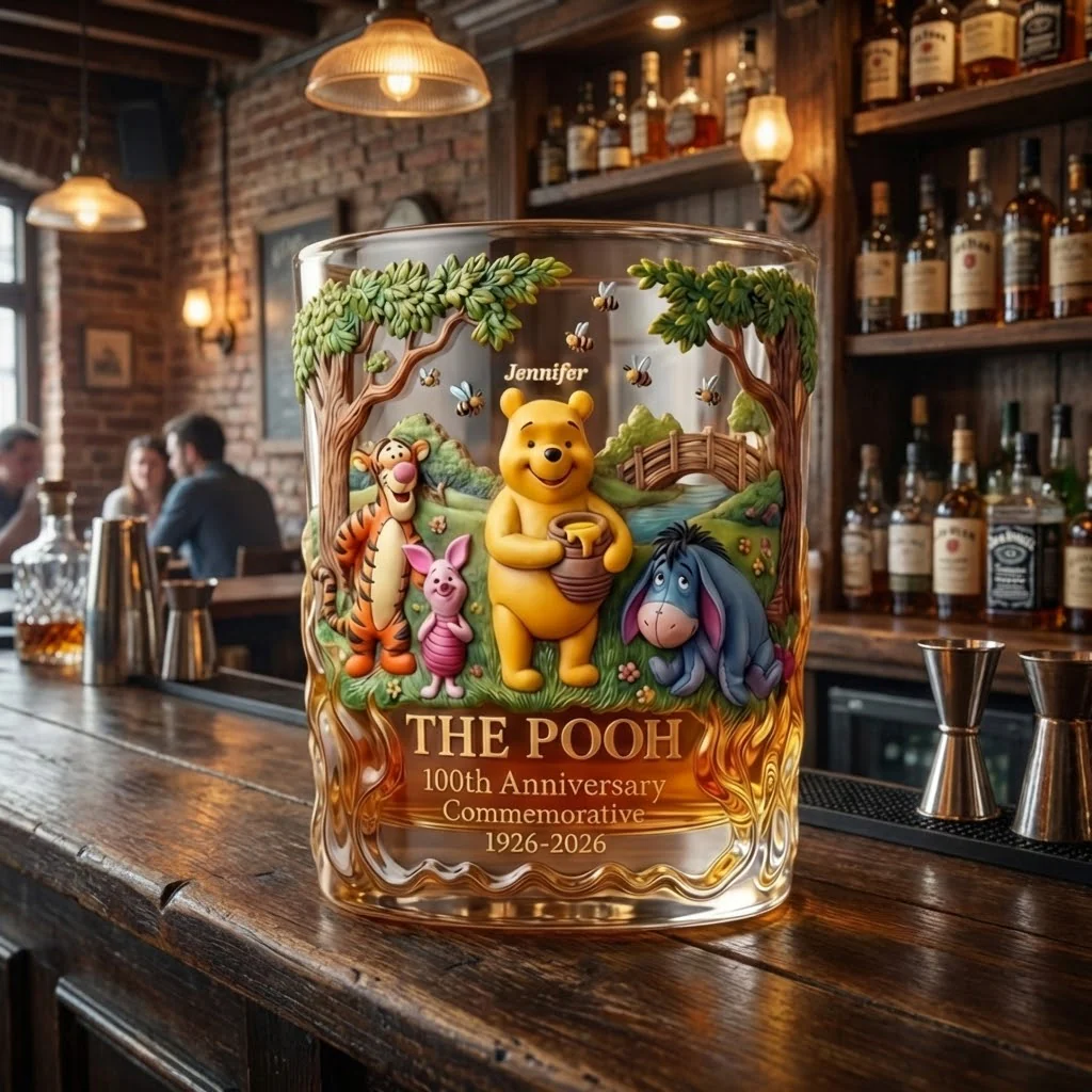 DSNY Honey Bear 100th Anniversary Commemorative - Personalized Whiskey Glass - Gift For Movie Fans NL122 - Image 3