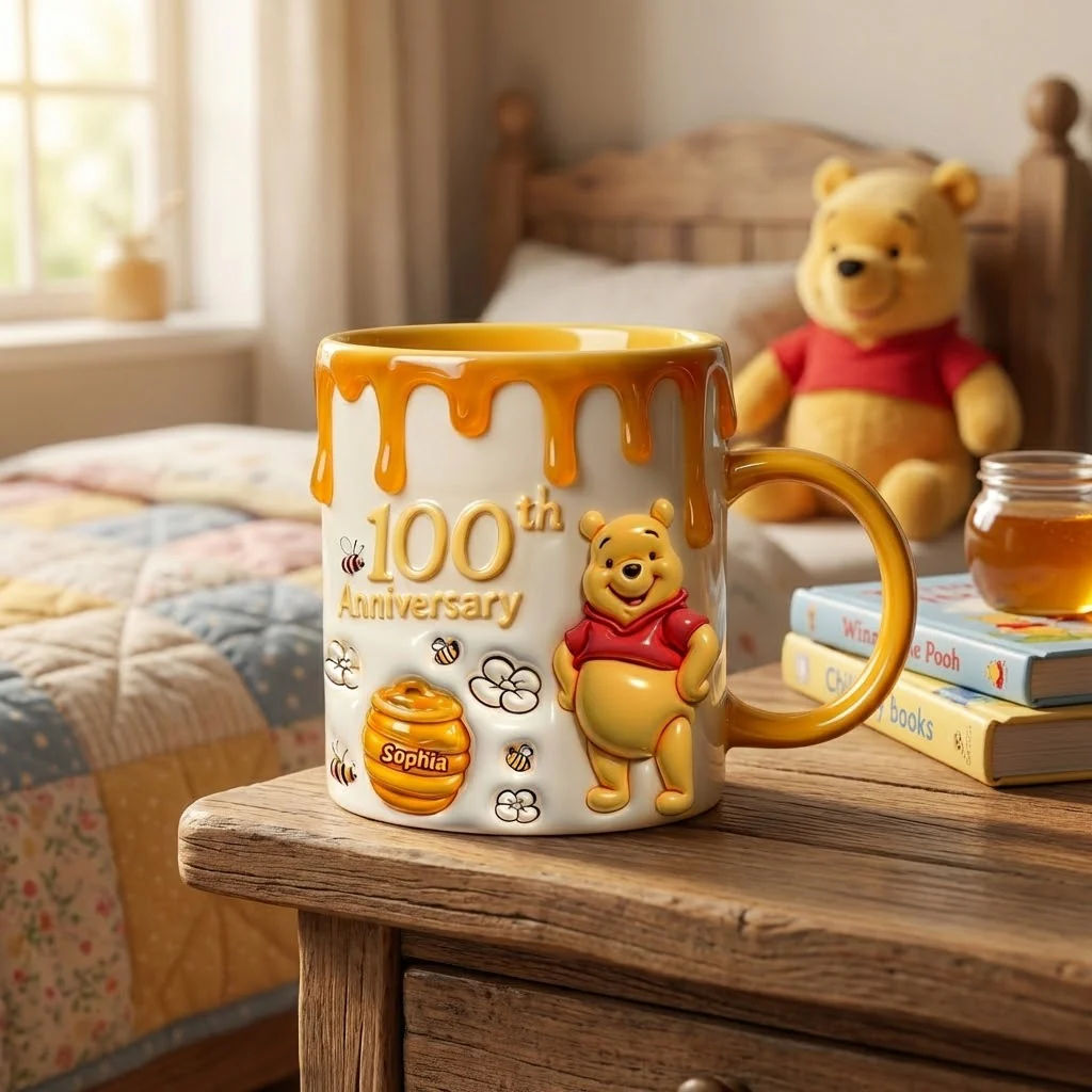 DSNY Honey Bear 100th Anniversary - Personalized Accent Mug - Anniversary Gift For Movie Fans NL122 - Image 2