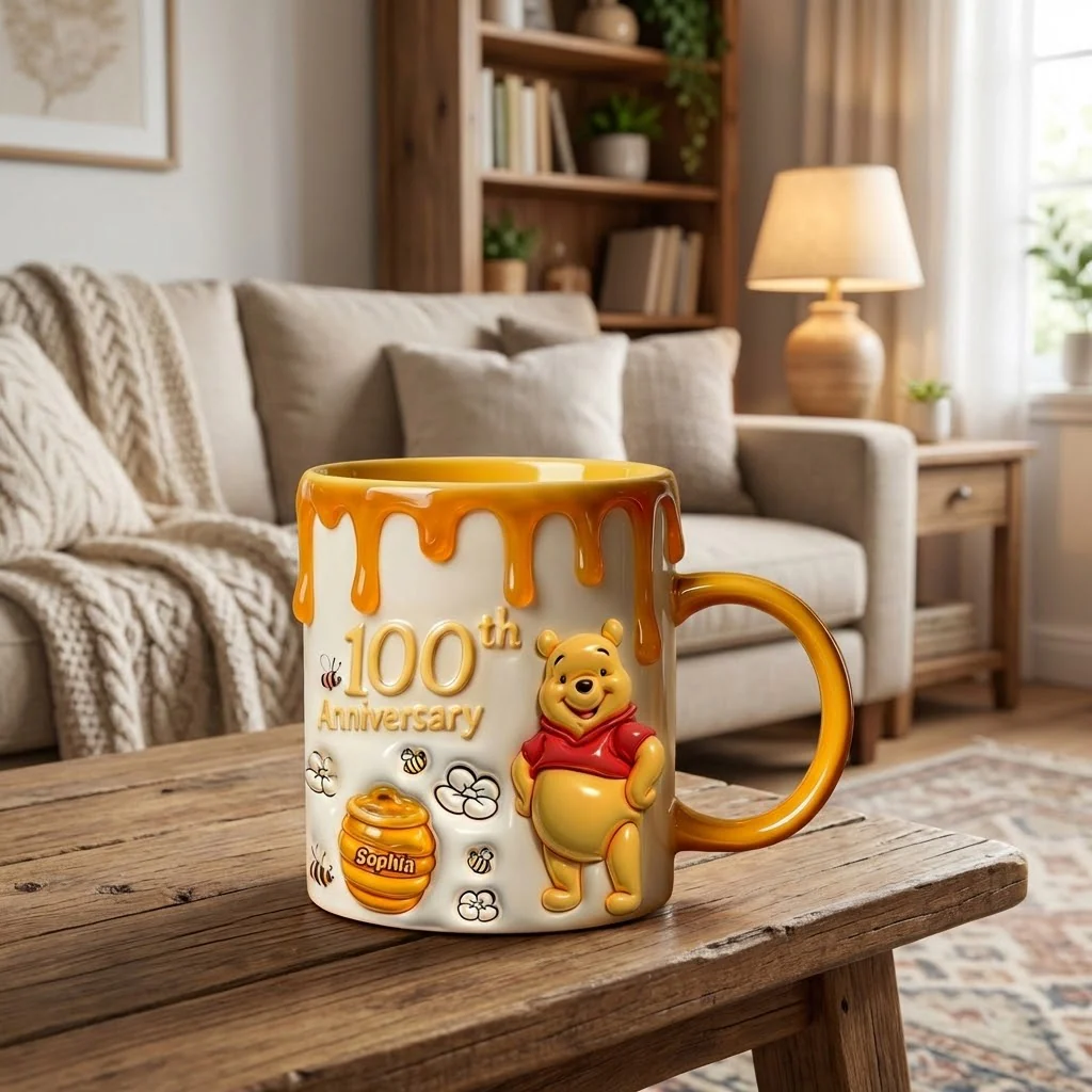 DSNY Honey Bear 100th Anniversary - Personalized Accent Mug - Anniversary Gift For Movie Fans NL122 - Image 4