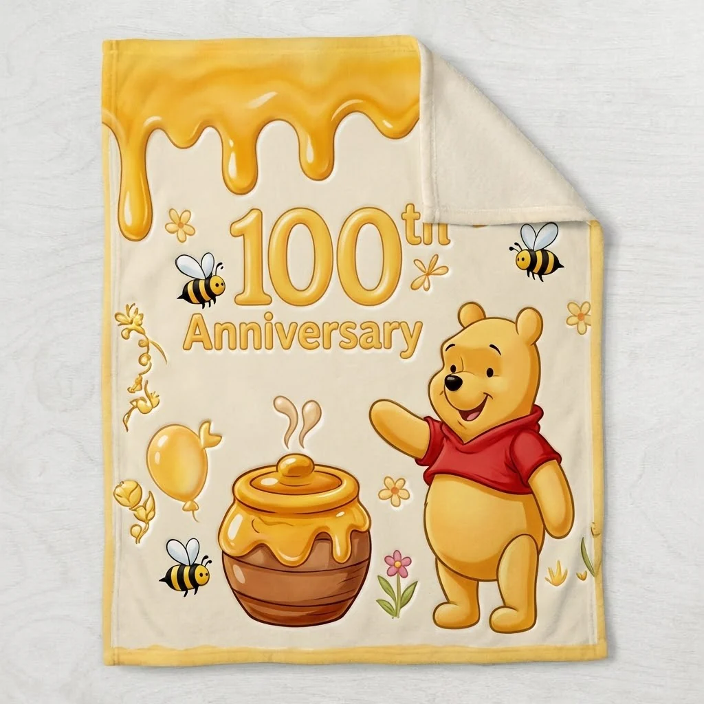 DSNY Honey Bear 100th Anniversary - Personalized Blanket - Gift For Fan Movies HH01 - Image 7