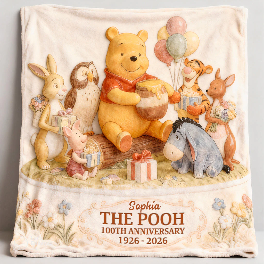 DSNY Honey Bear 100th Anniversary - Personalized Blanket - Gift For Movie Fans NL122