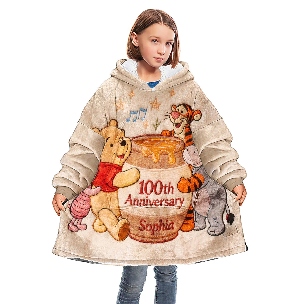 DSNY Honey Bear 100th Anniversary - Personalized Blanket Hoodie - Gift For Movie Fans NL122 - Image 3