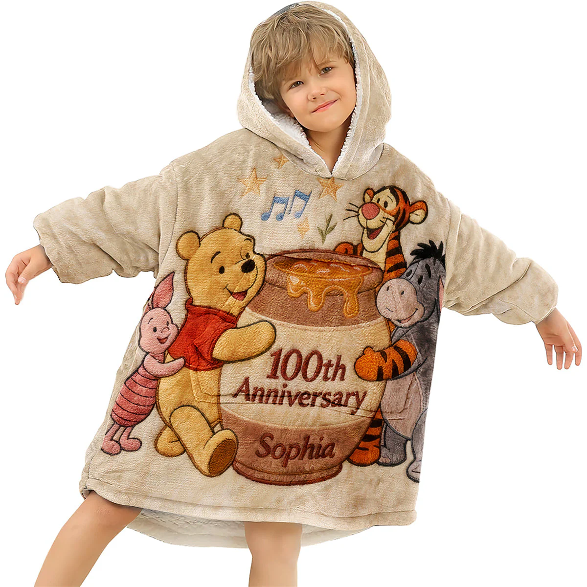 DSNY Honey Bear 100th Anniversary - Personalized Blanket Hoodie - Gift For Movie Fans NL122 - Image 4
