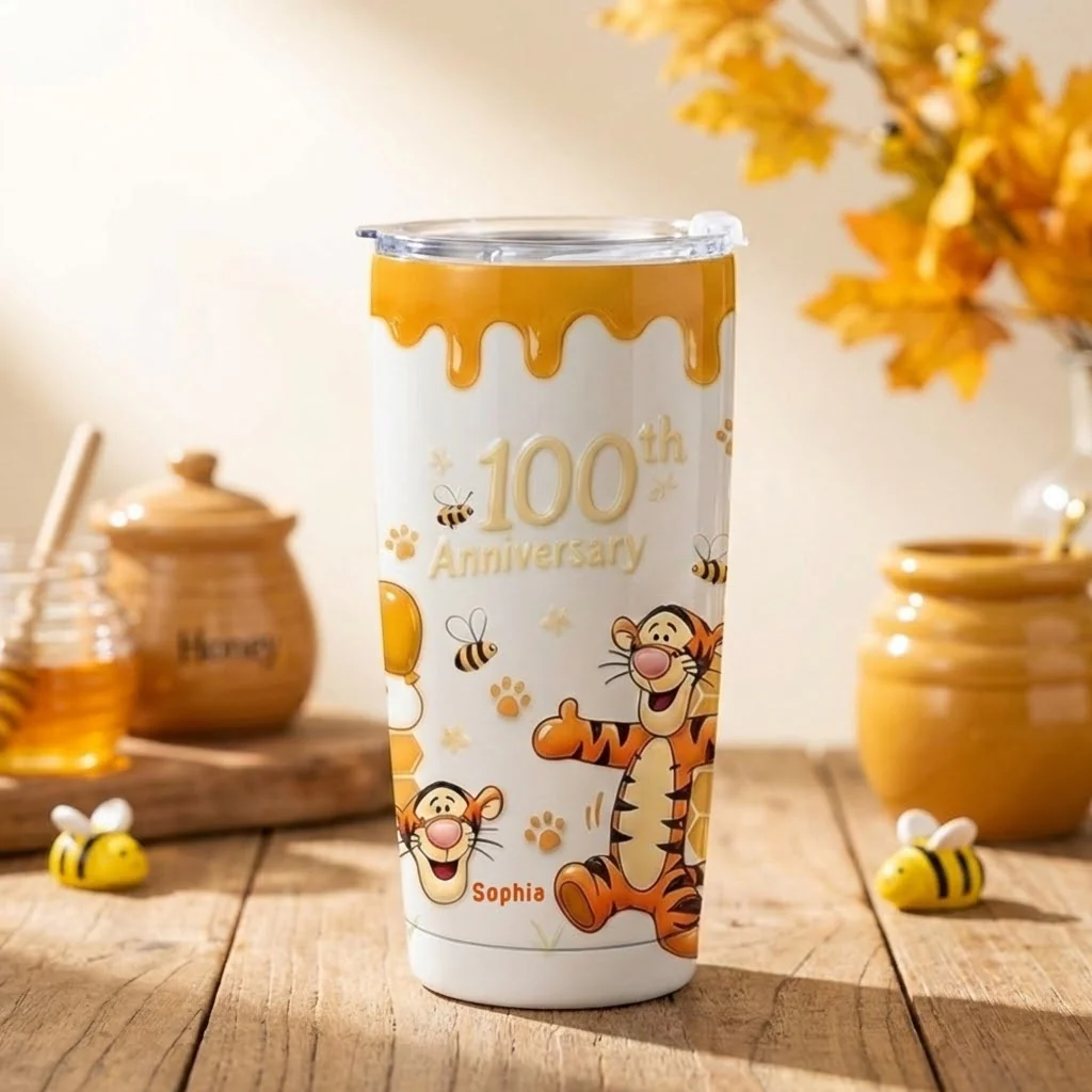 DSNY Honey Bear 100th Anniversary - Personalized Tumbler - Gift For Movie Fans NL122 - Image 4