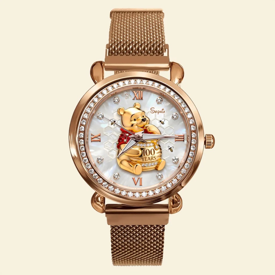 DSNY Honey Bear 100th Anniversary - Personalized Women Hand Watch - Gift For Her, Fans Movie HH01 - Image 3