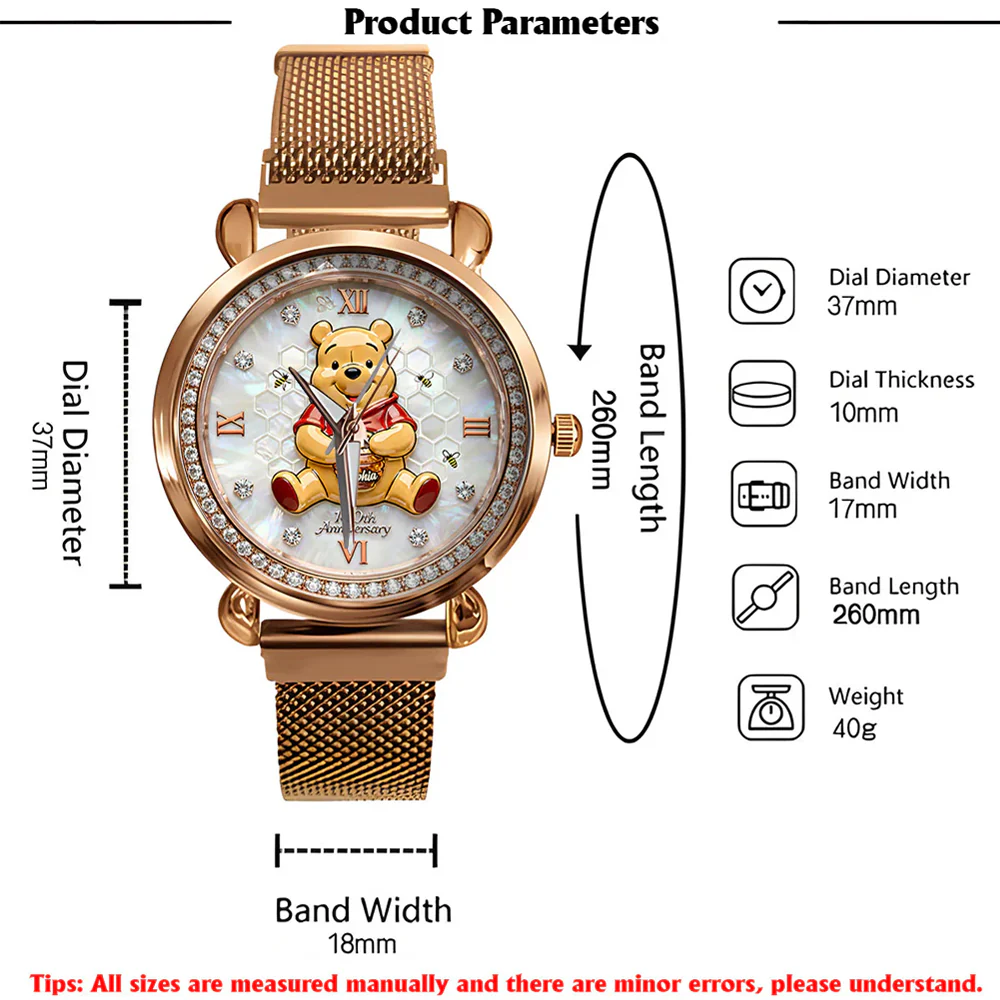 DSNY Honey Bear 100th Anniversary - Personalized Women Hand Watch - Gift For Movie Fans NL122 - Image 6